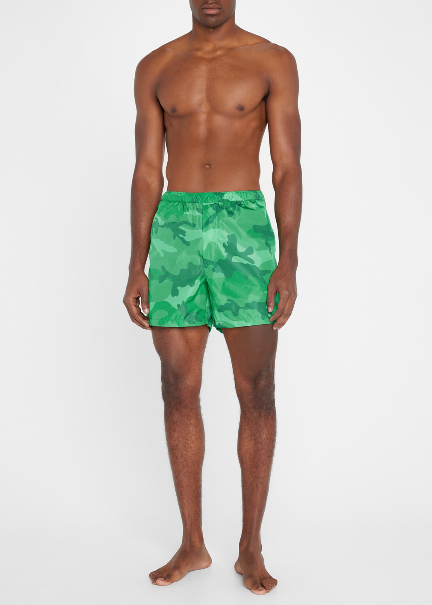 Valentino Men's Camo Nylon Swim Shorts