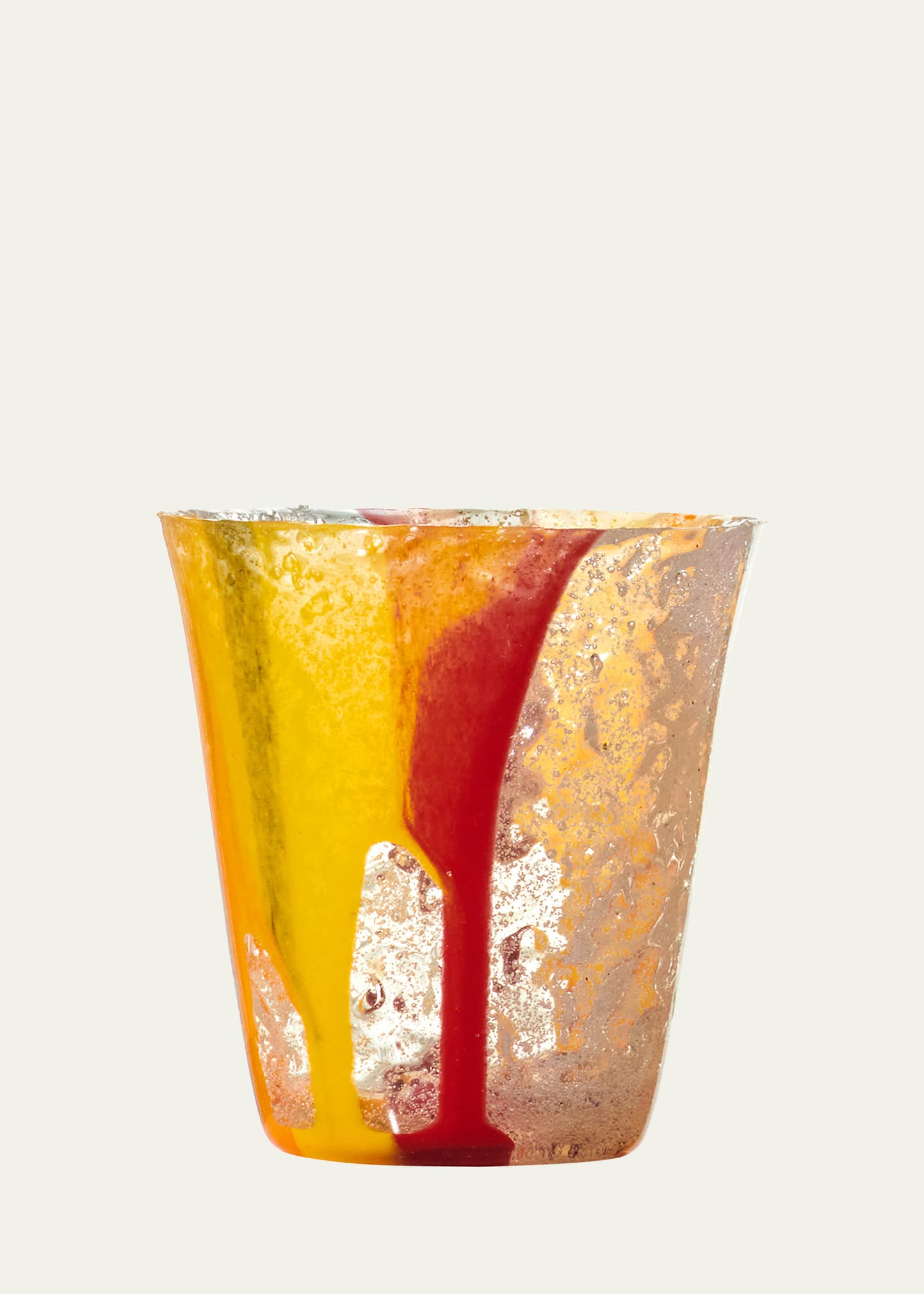 Orange Murrine Silicone Drinking Glass