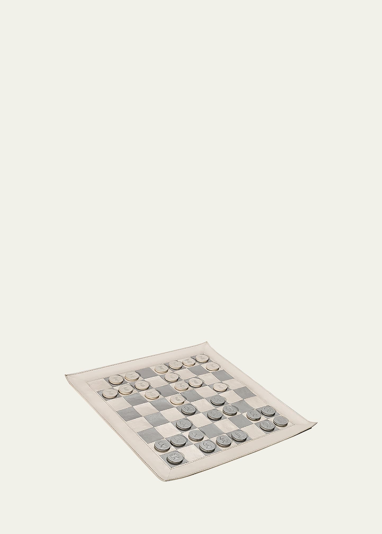 Interlude Home Grayson Chessboard & Case In Ivory