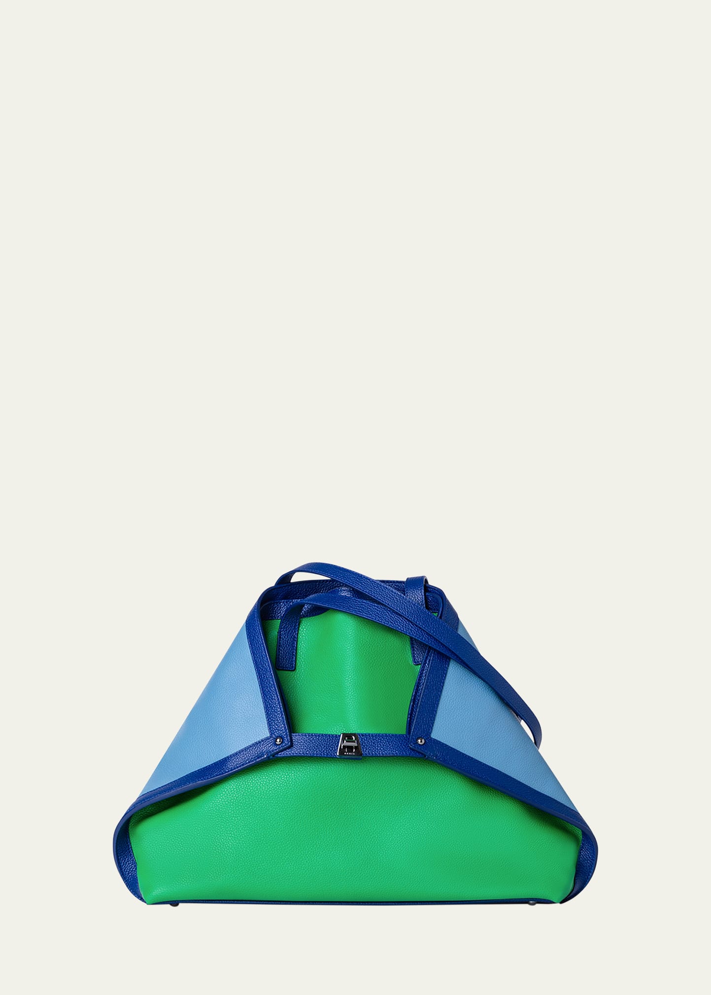 Akris Ai Medium Colorblock Convertible Shoulder Bag In Green