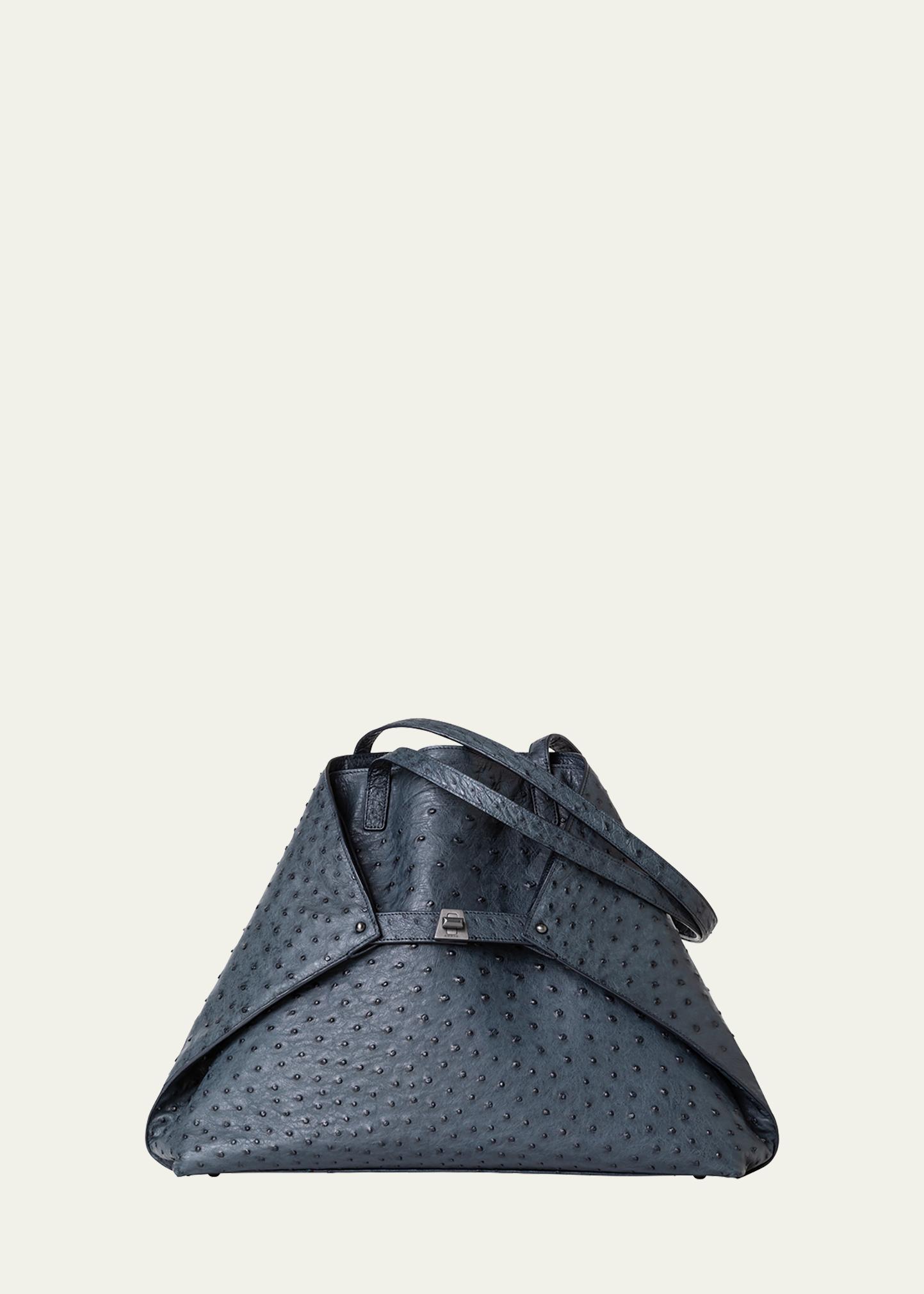 Akris Ai Medium Ostrich Shoulder Bag