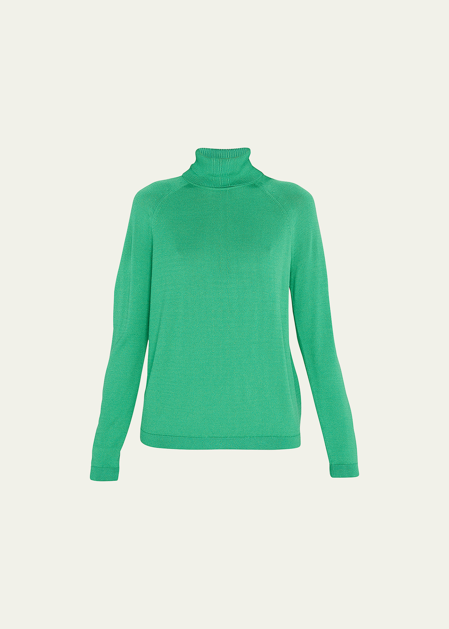 Lafayette 148 Knit Raglan-sleeve Turtleneck Sweater In Mint