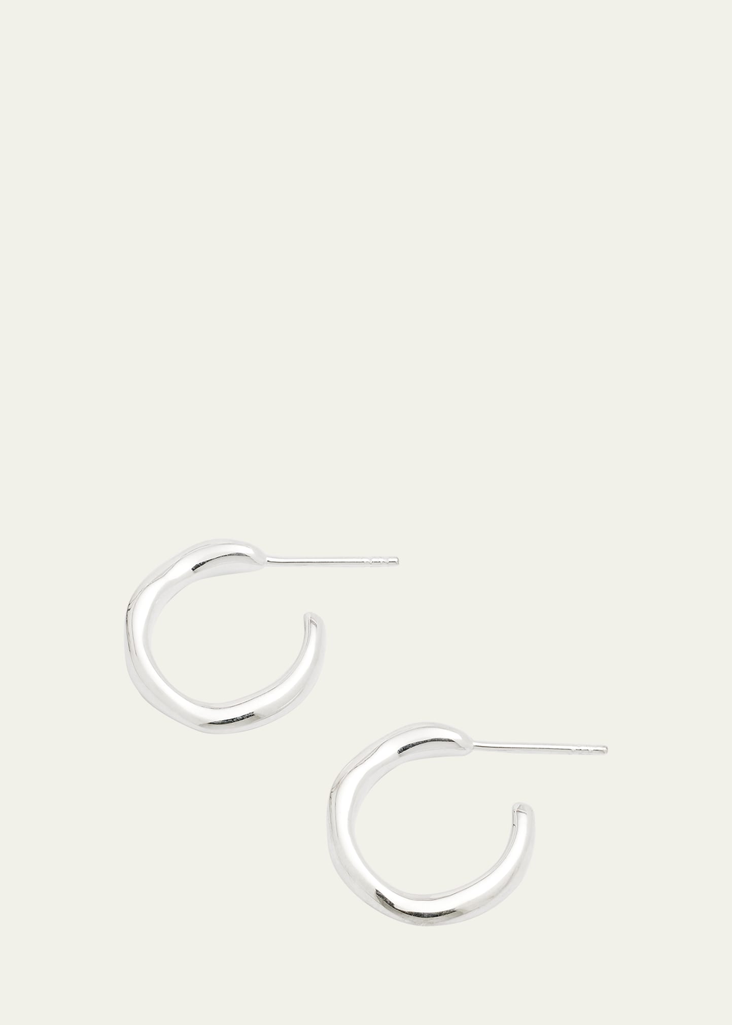 Ippolita Sterling Silver Classico Squiggle Mini Hoop Earrings In Silver