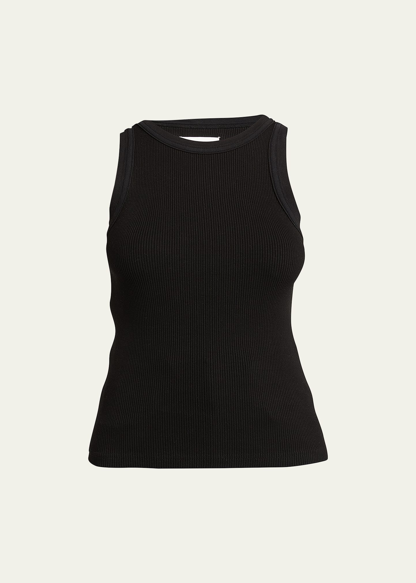 Citizens Of Humanity Black Isabel Tank Top In Pashmina Off W