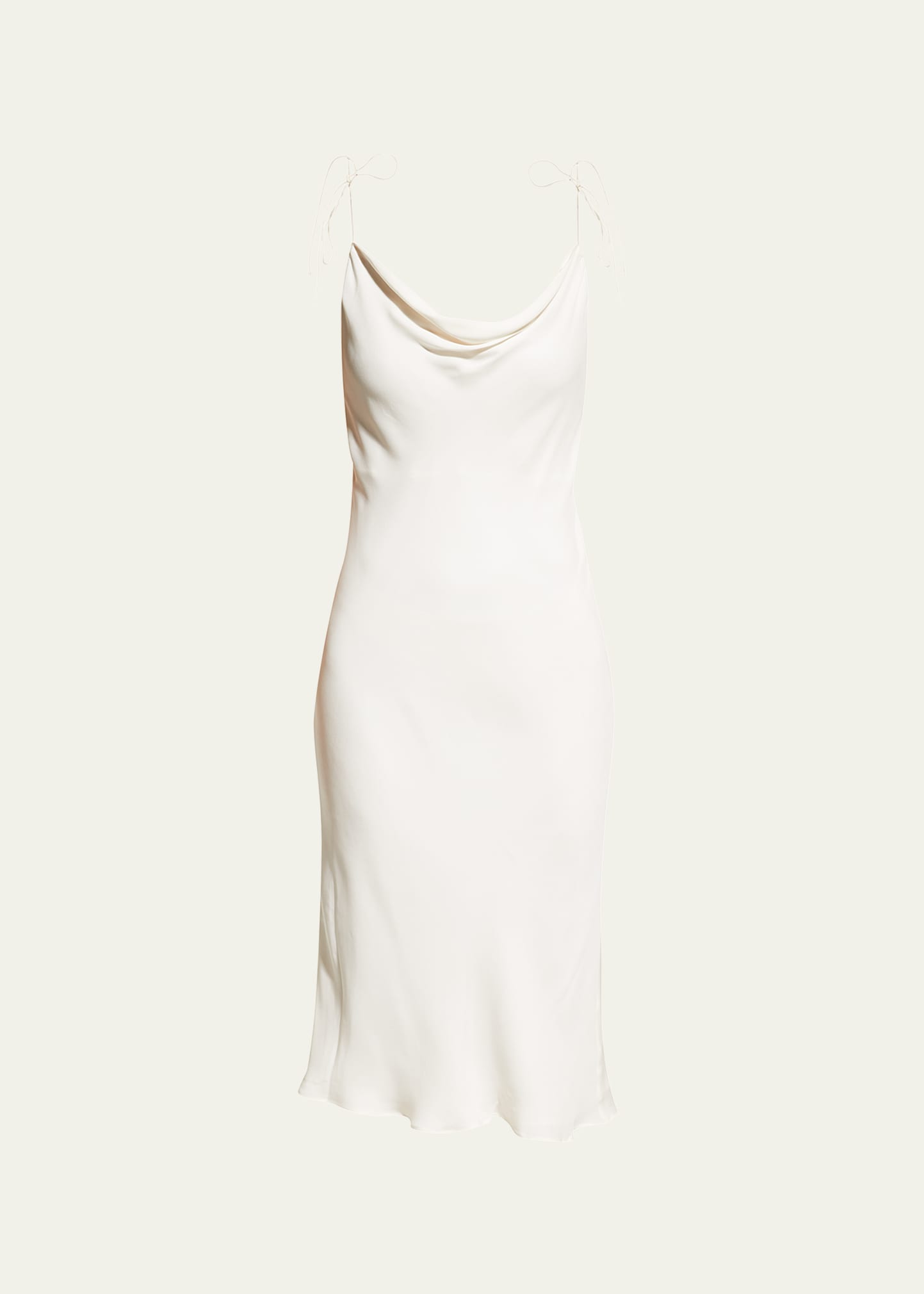 Kiki De Montparnasse Cowl-neck Slip Dress In Ivory
