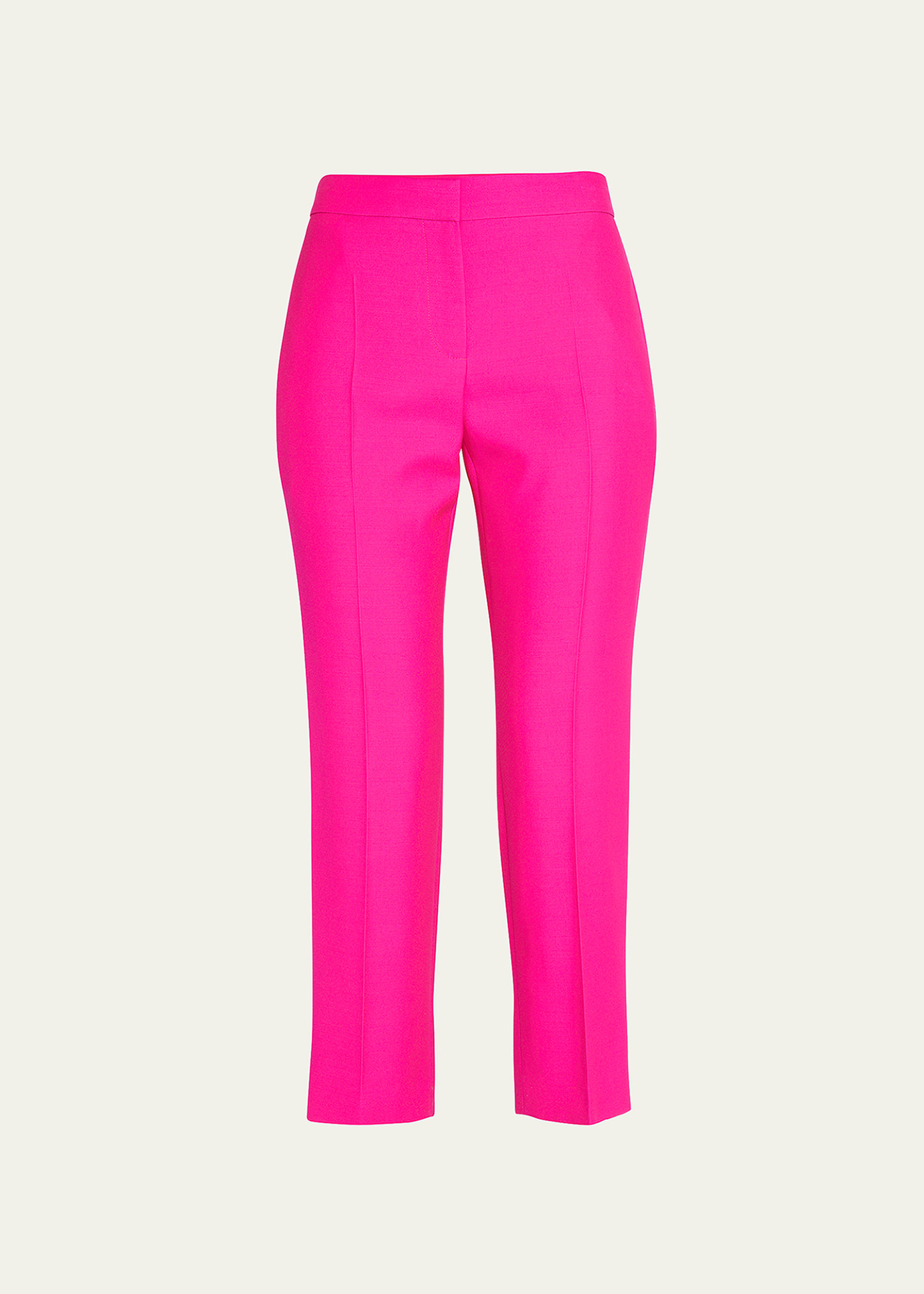 Alexander Mcqueen Tailored Cropped Trousers In Dk Pink