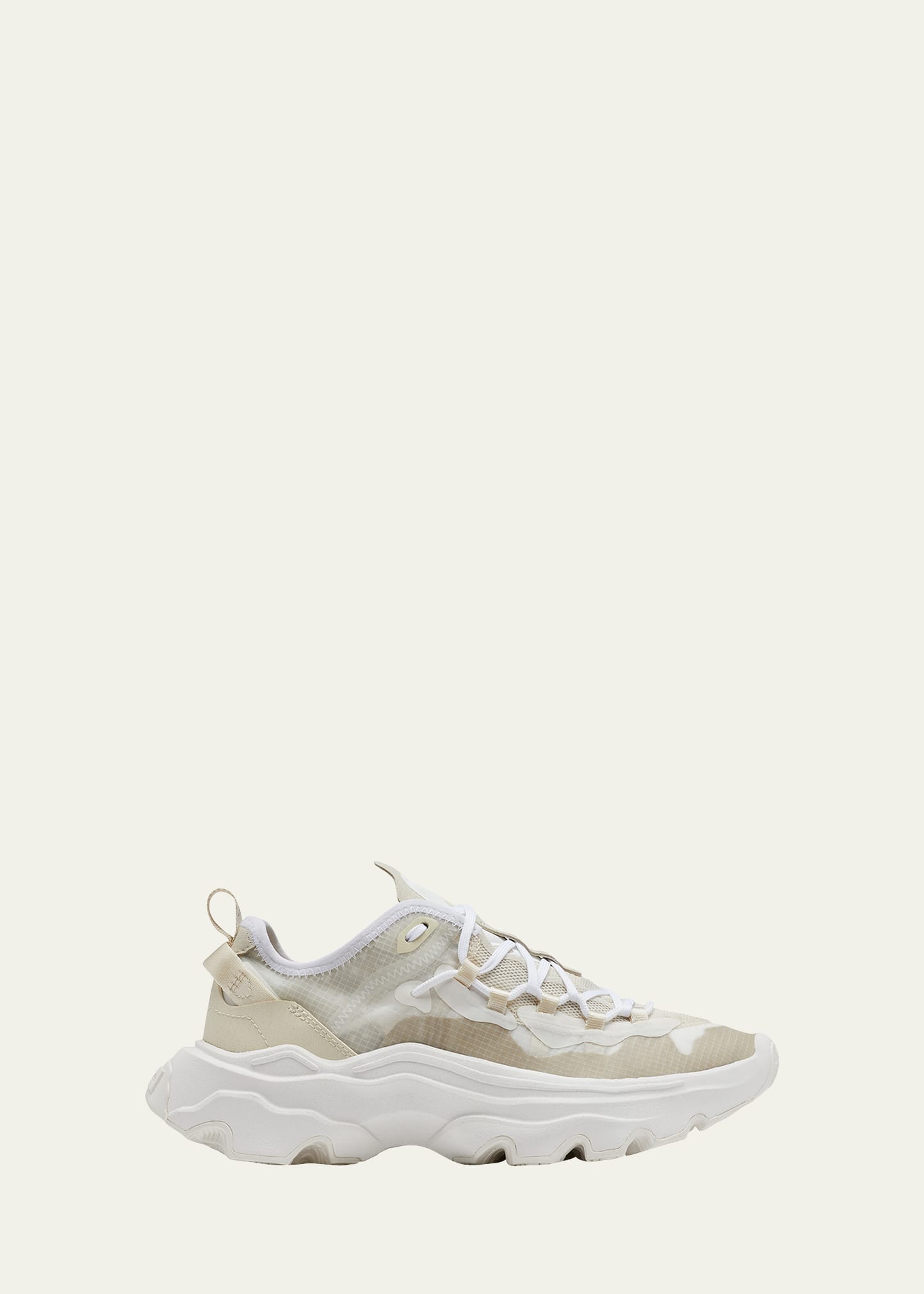 Sorel Kinetic Breakthru Tech Colorblock Sneakers In White Chalk