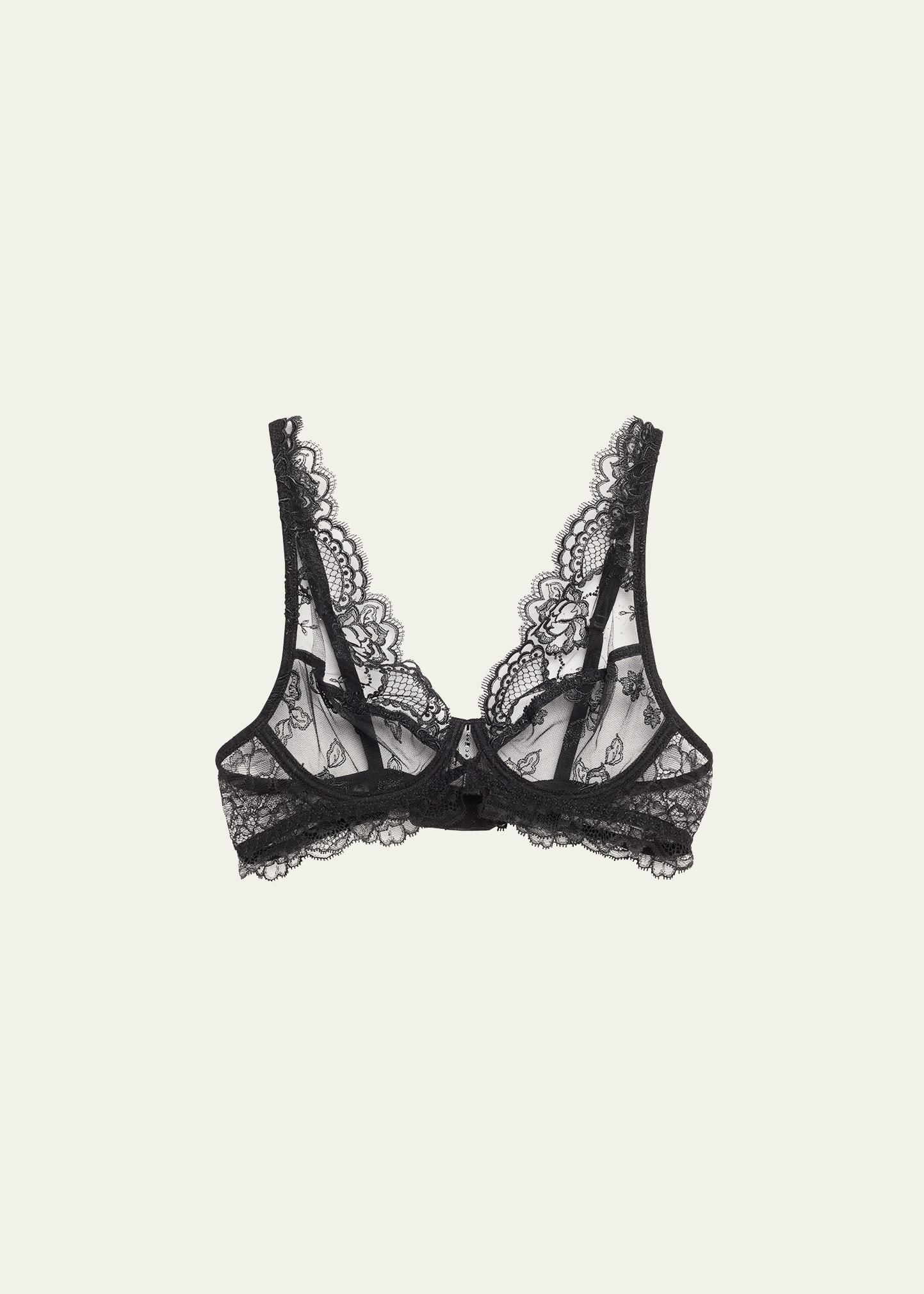 Lise Charmel Sublime En Dentelle Lace Push-up Bra In Black