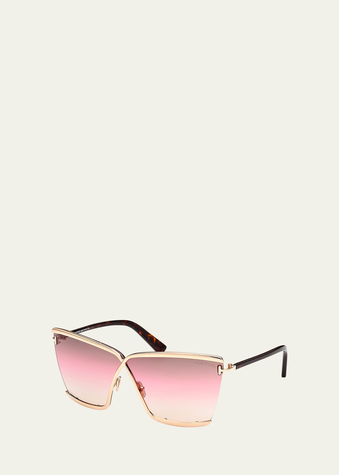 Tom Ford Elle 02 Acetate/metal Butterfly Sunglasses In Shiny Rose