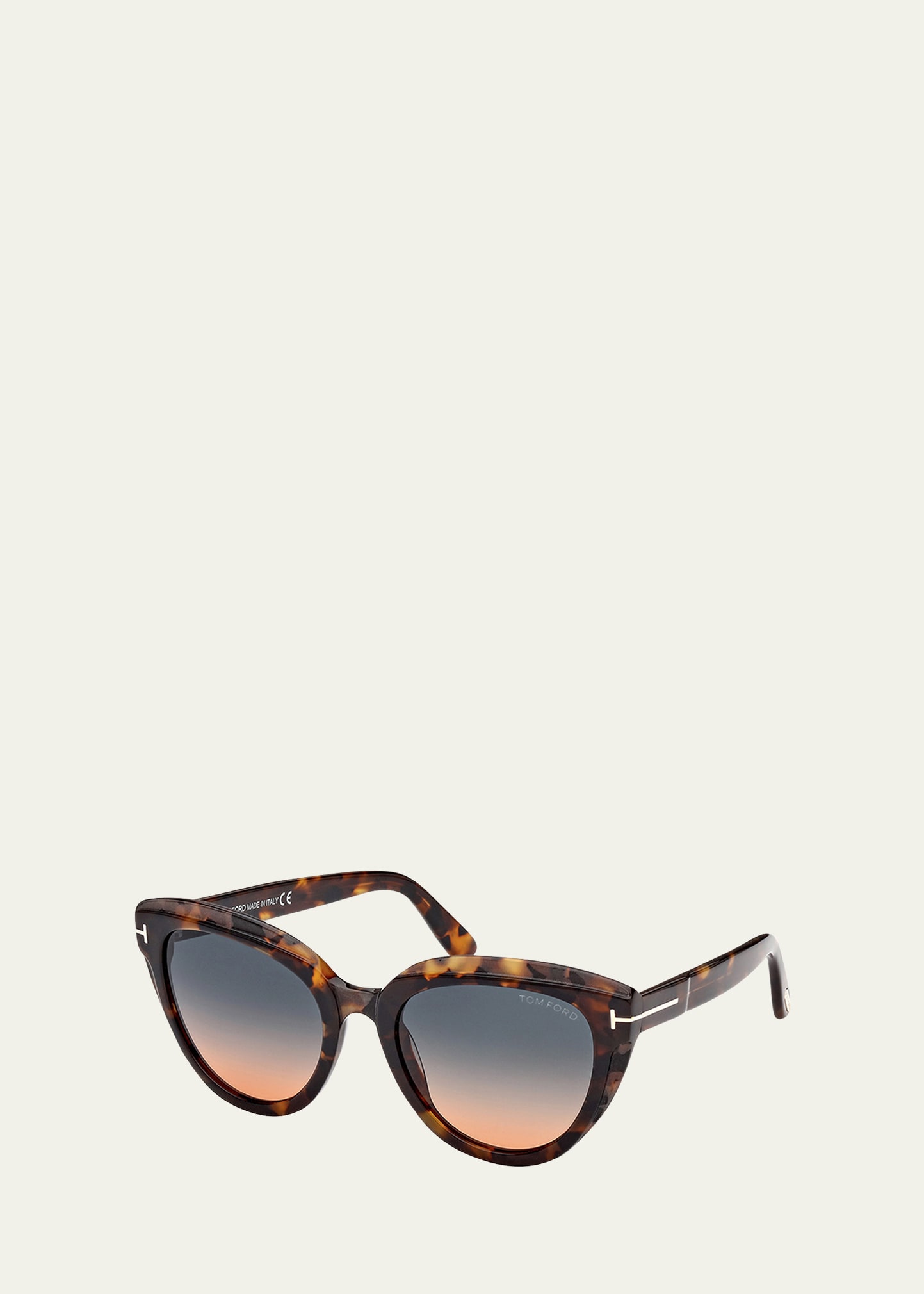 Tom Ford Tori 53mm Cat Eye Sunglasses In Brown/grey | ModeSens
