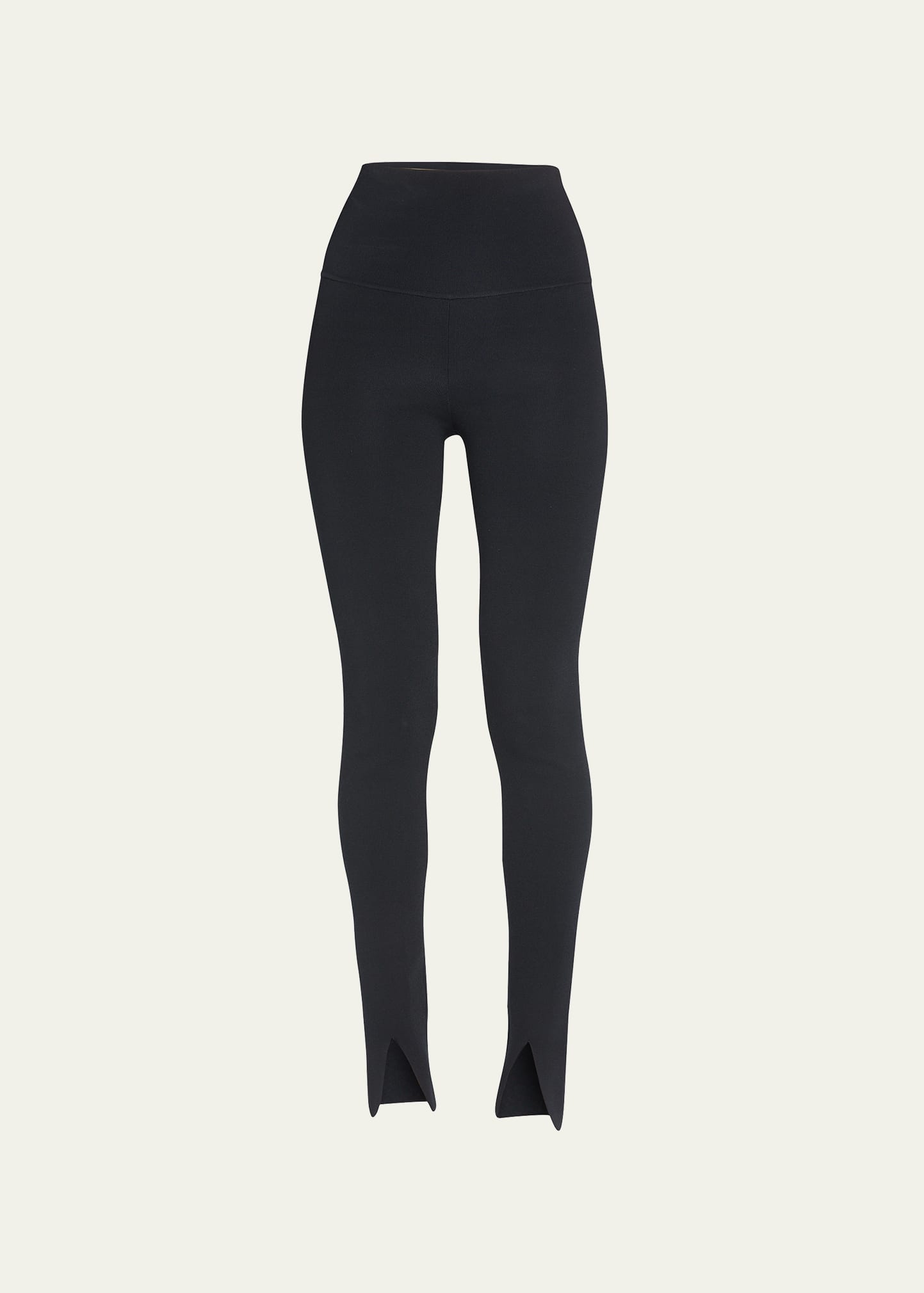 Victoria Beckham Vb Body Slit-hem Leggings In Black