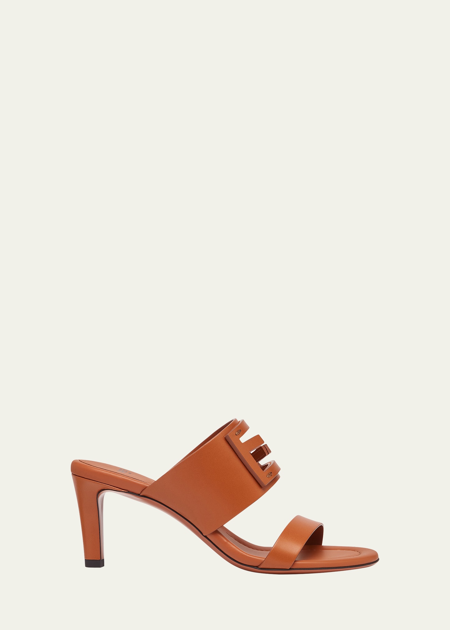 Leather Logo Cutout Dual-Band Sandals