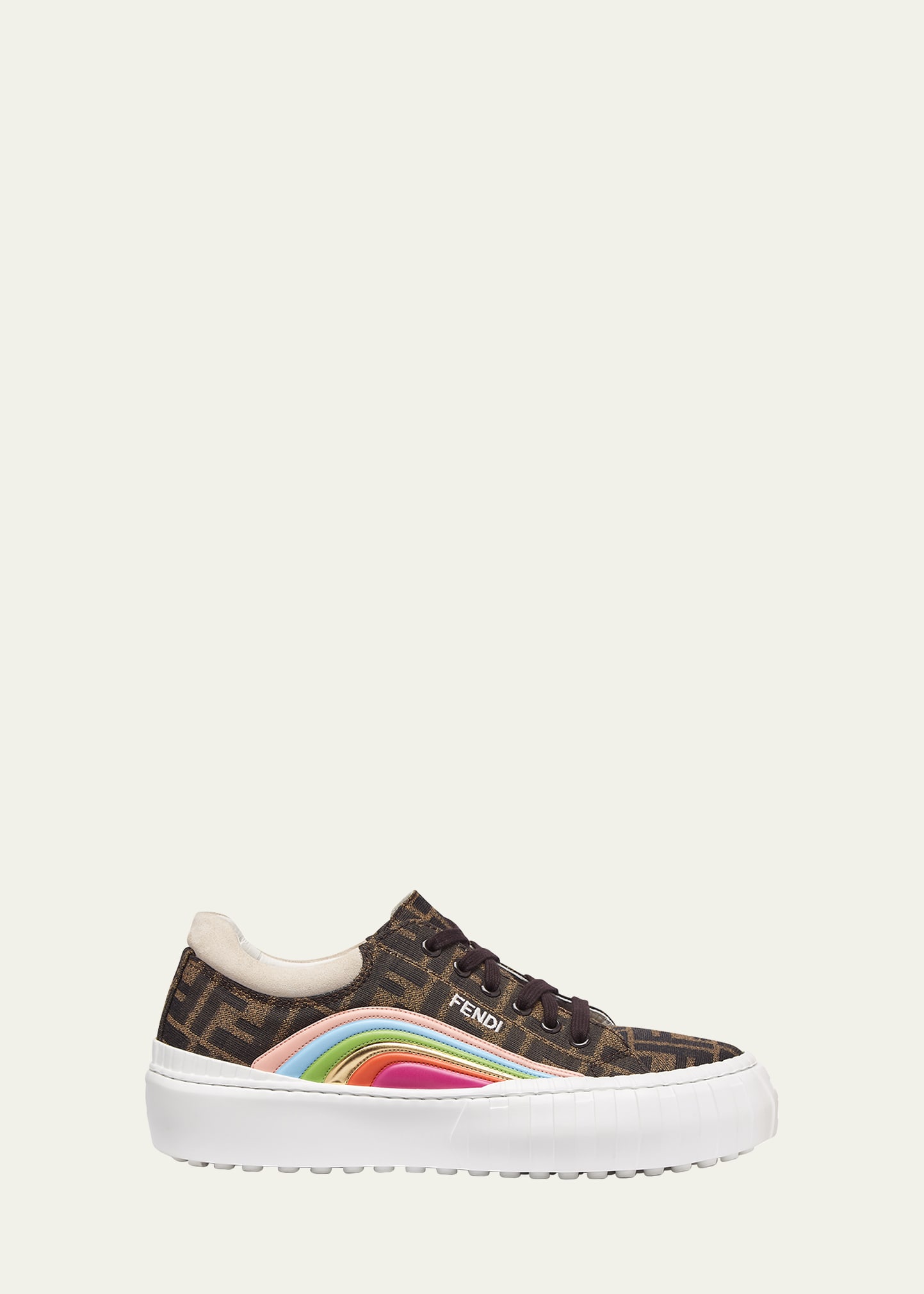 Fendi FF Jacquard Low-Top Sneakers