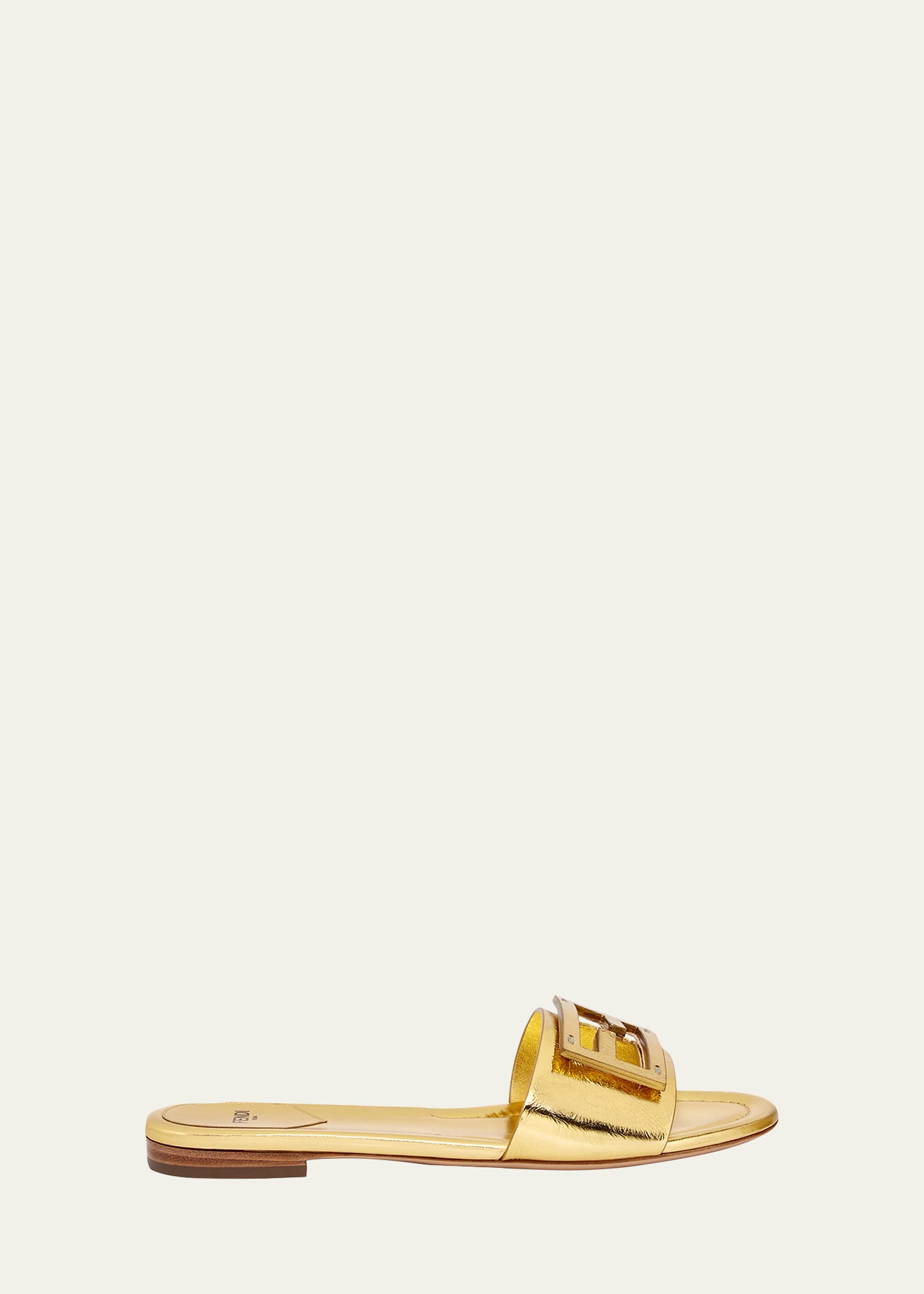 Studded logo slide sales sandal fendi