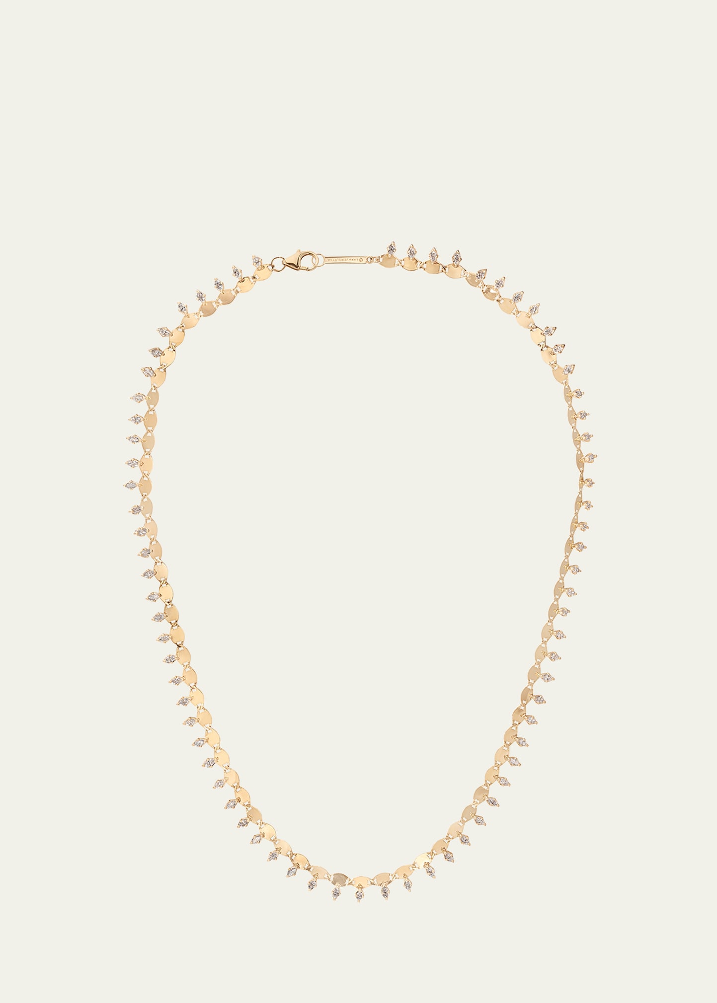 LANA NUDE SOLO 14K YELLOW GOLD NECKLACE WITH MARQUISE DIAMONDS