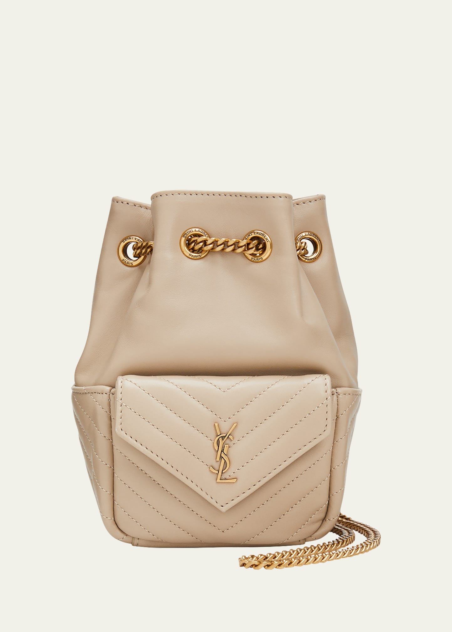 Joe Mini YSL Bucket Bag in Smooth Leather