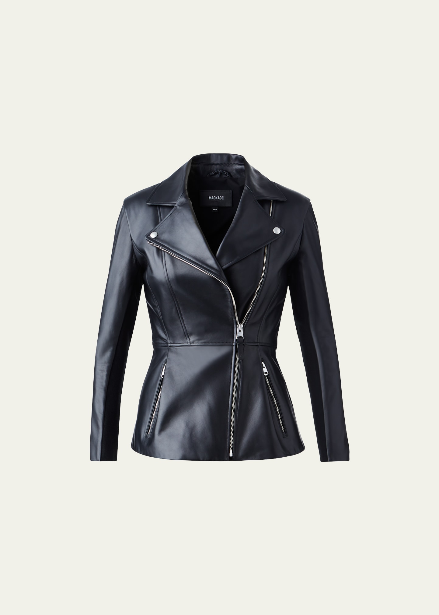 Day Leather Peplum Motorcycle Jacket