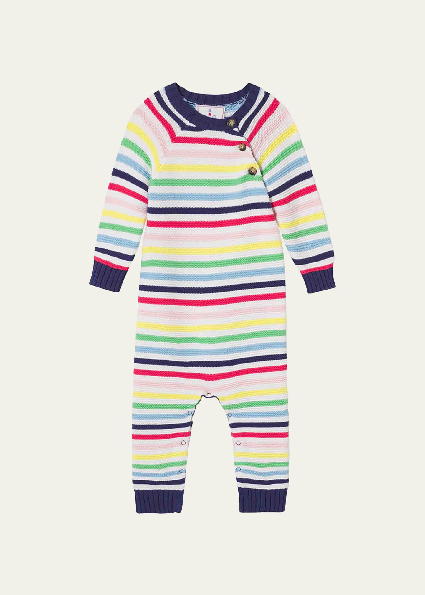 Classic Prep Childrenswear Kid's Reese Rainbow Sweater Coverall In Bright White