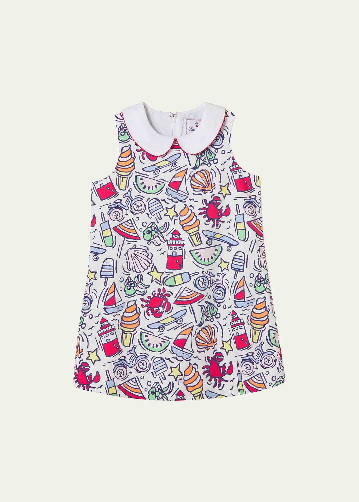 Girl's Maddie Dress - Cool Cool Summer Print, Size 6M-8