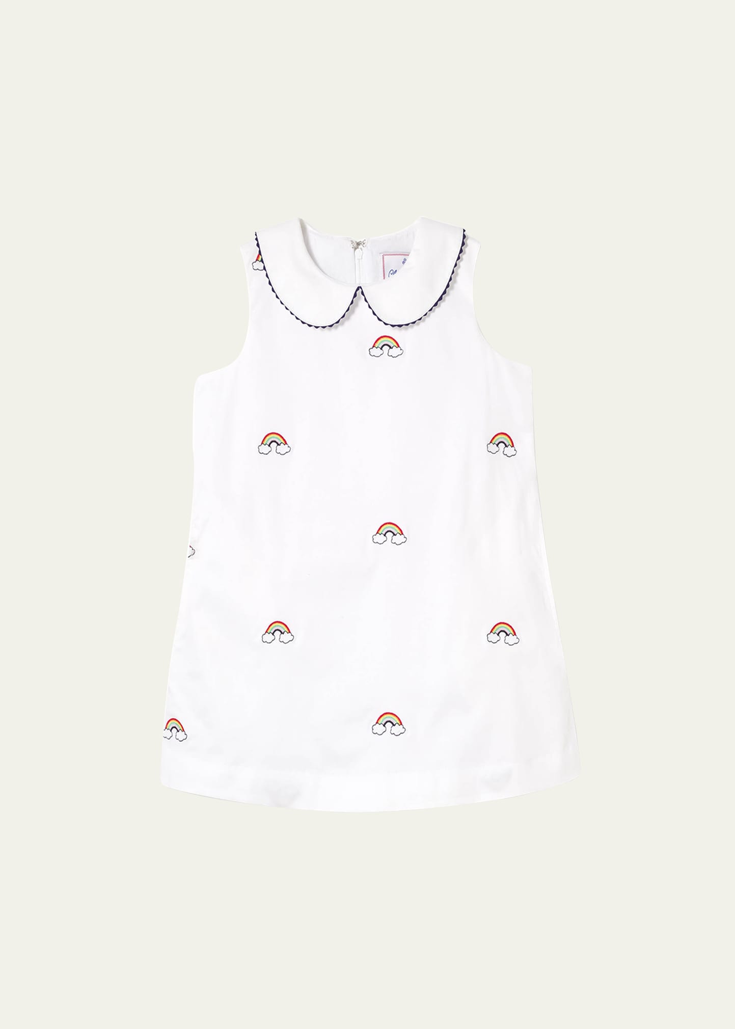 Classic Prep Childrenswear Girl's Maddie Dress - Rainbow Embroidery, Size 6M-8