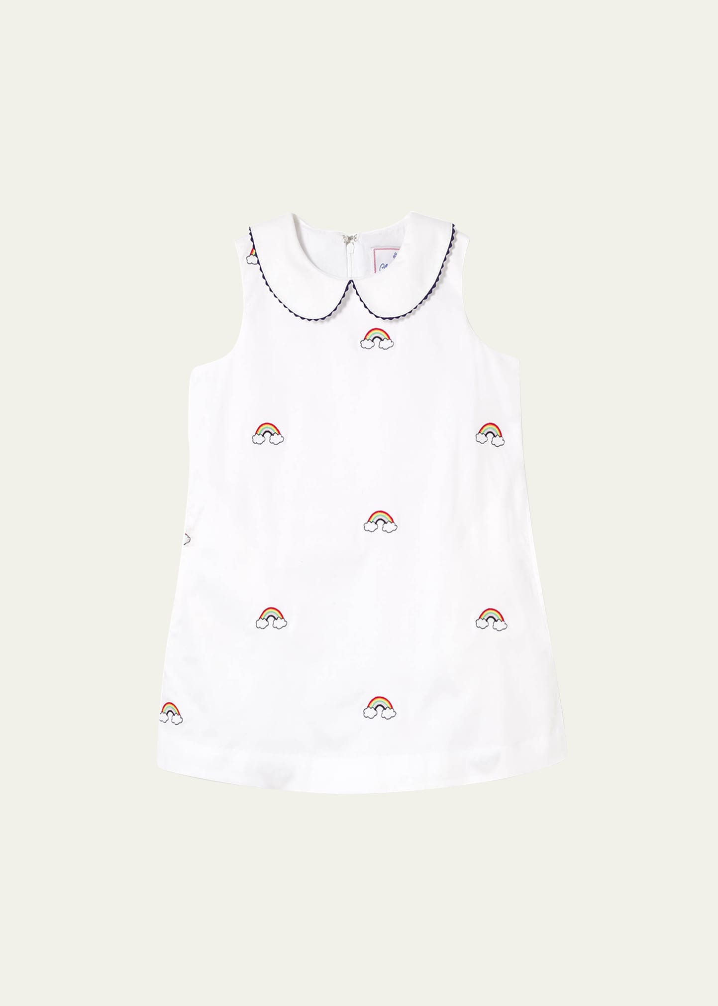 Girl's Maddie Dress - Rainbow Embroidery, Size 6M-8