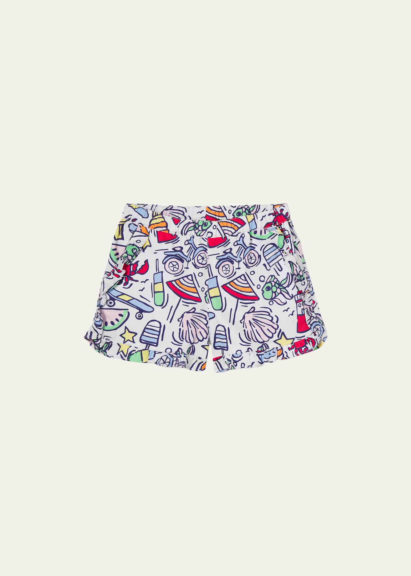 Girl's Milly Shorts - Cool Cool Summer Print, Size XS-XL