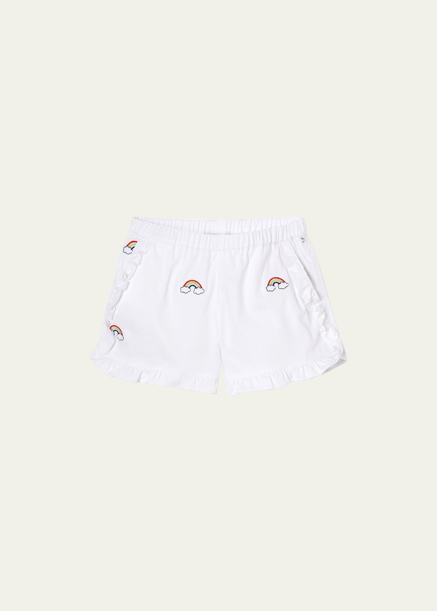 Girl's Milly Shorts - Rainbow Embroidery, Size XS-XL