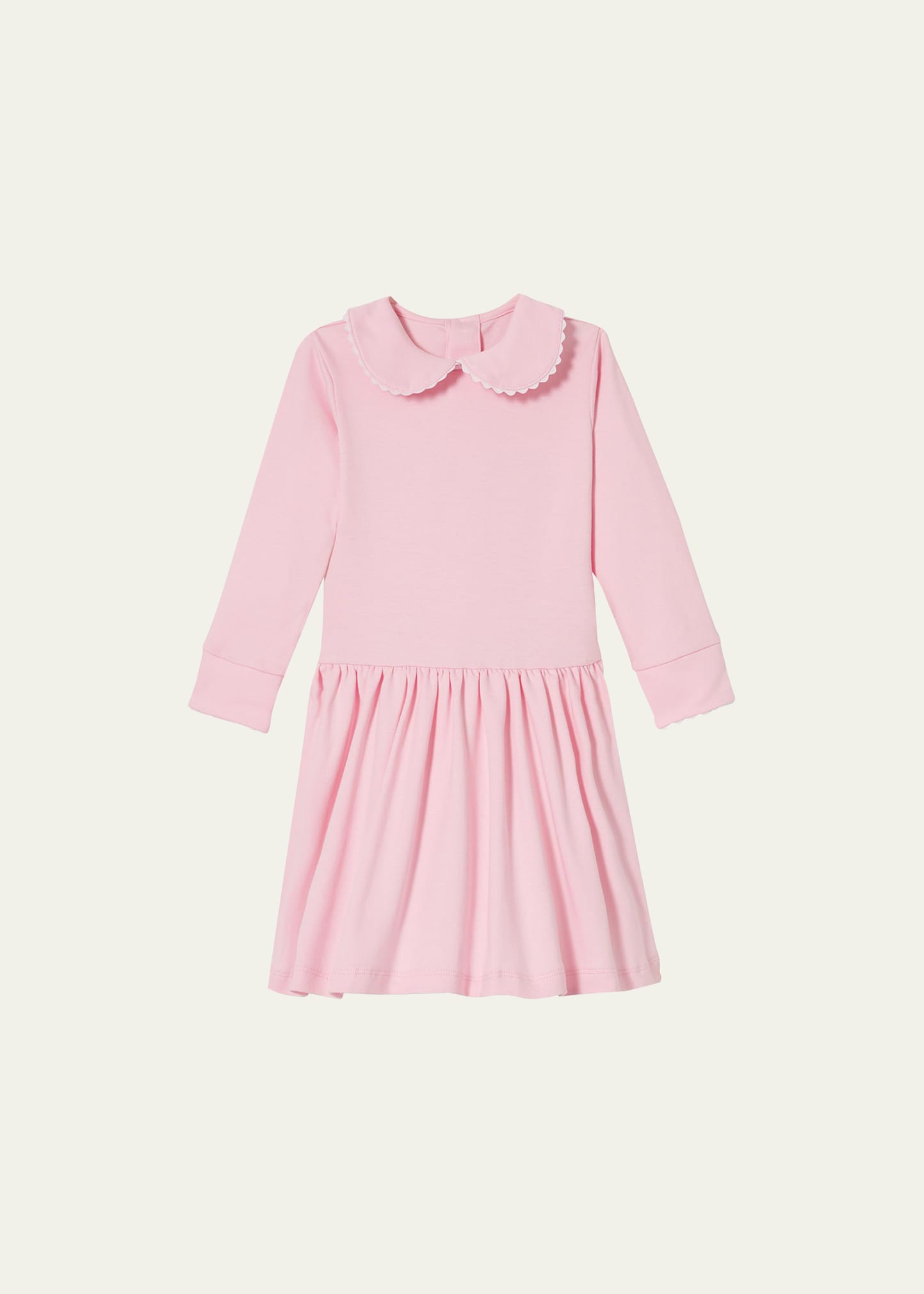 Shop Classic Prep Childrenswear Girl's Claudette Peter Pan Collar Fit & Flare Dress In Pink