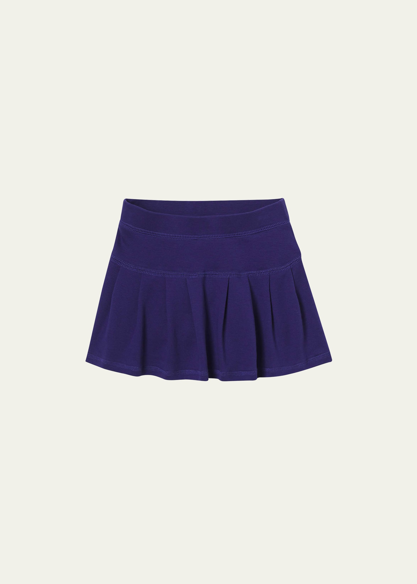 Shop Classic Prep Childrenswear Girl's Scout Knit Skort In Solid In Blue Ribbon