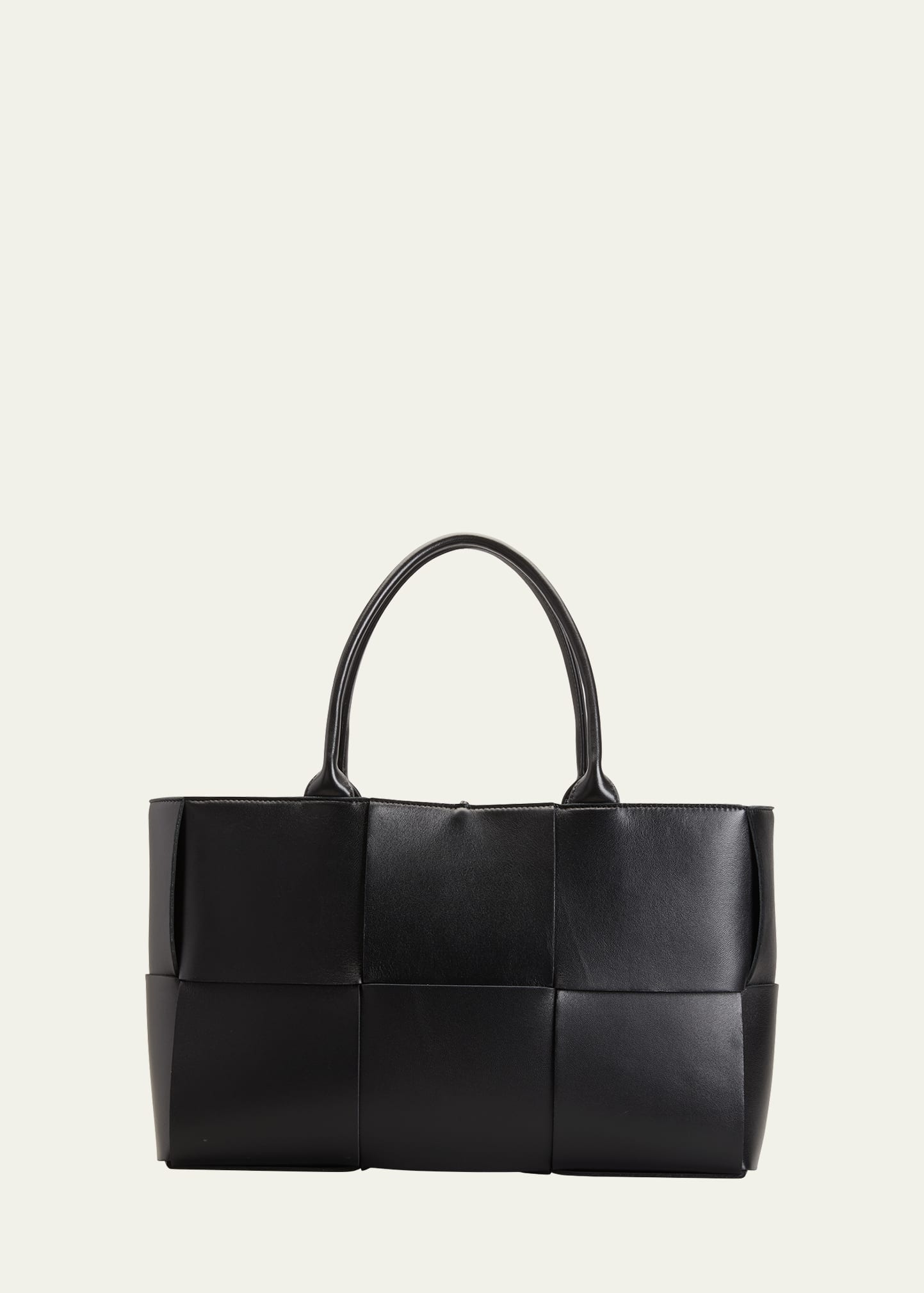 Bottega Veneta Arco Woven East-west Tote Bag In Black