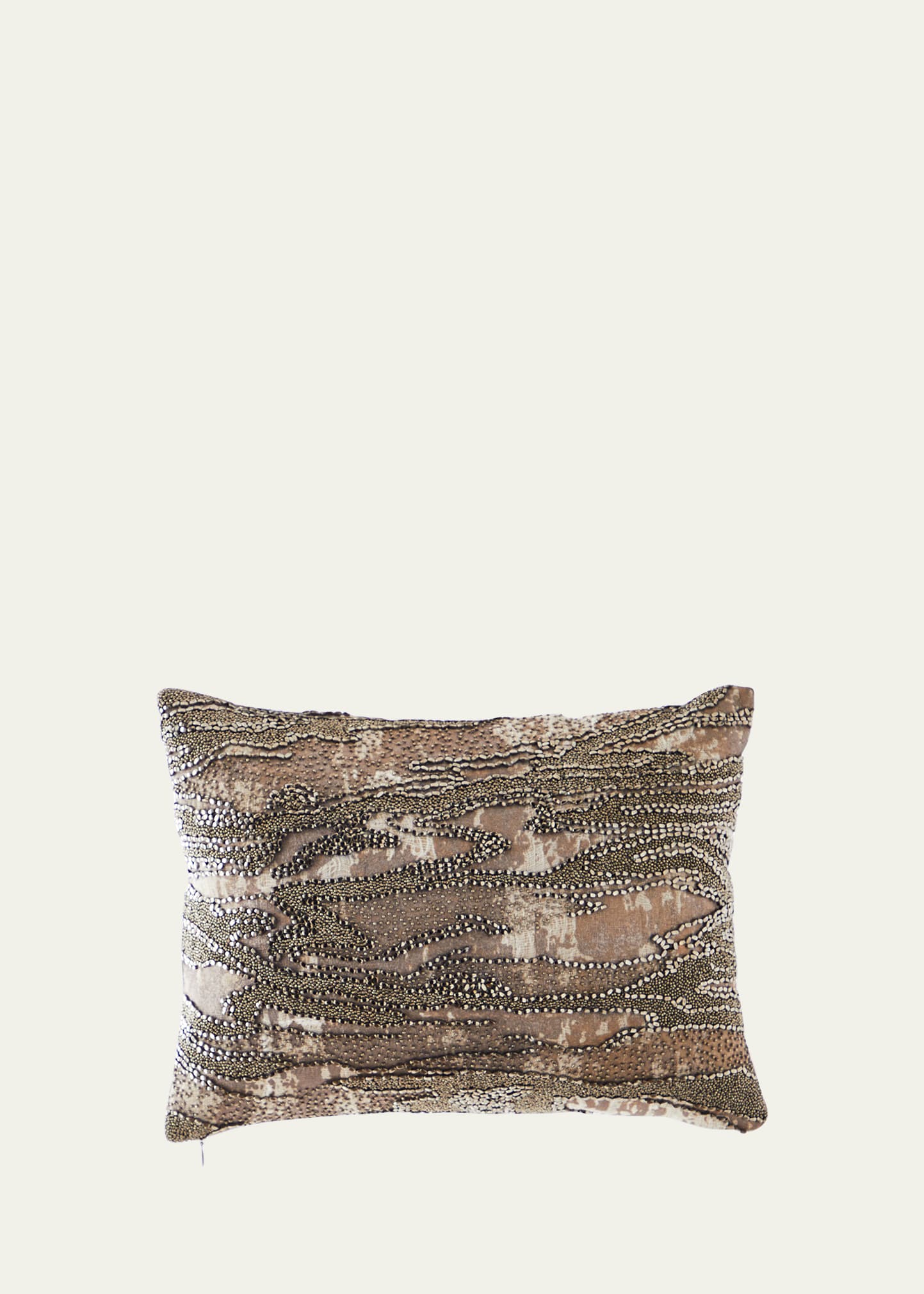Moire Beaded 12" x 16" Decorative Pillow