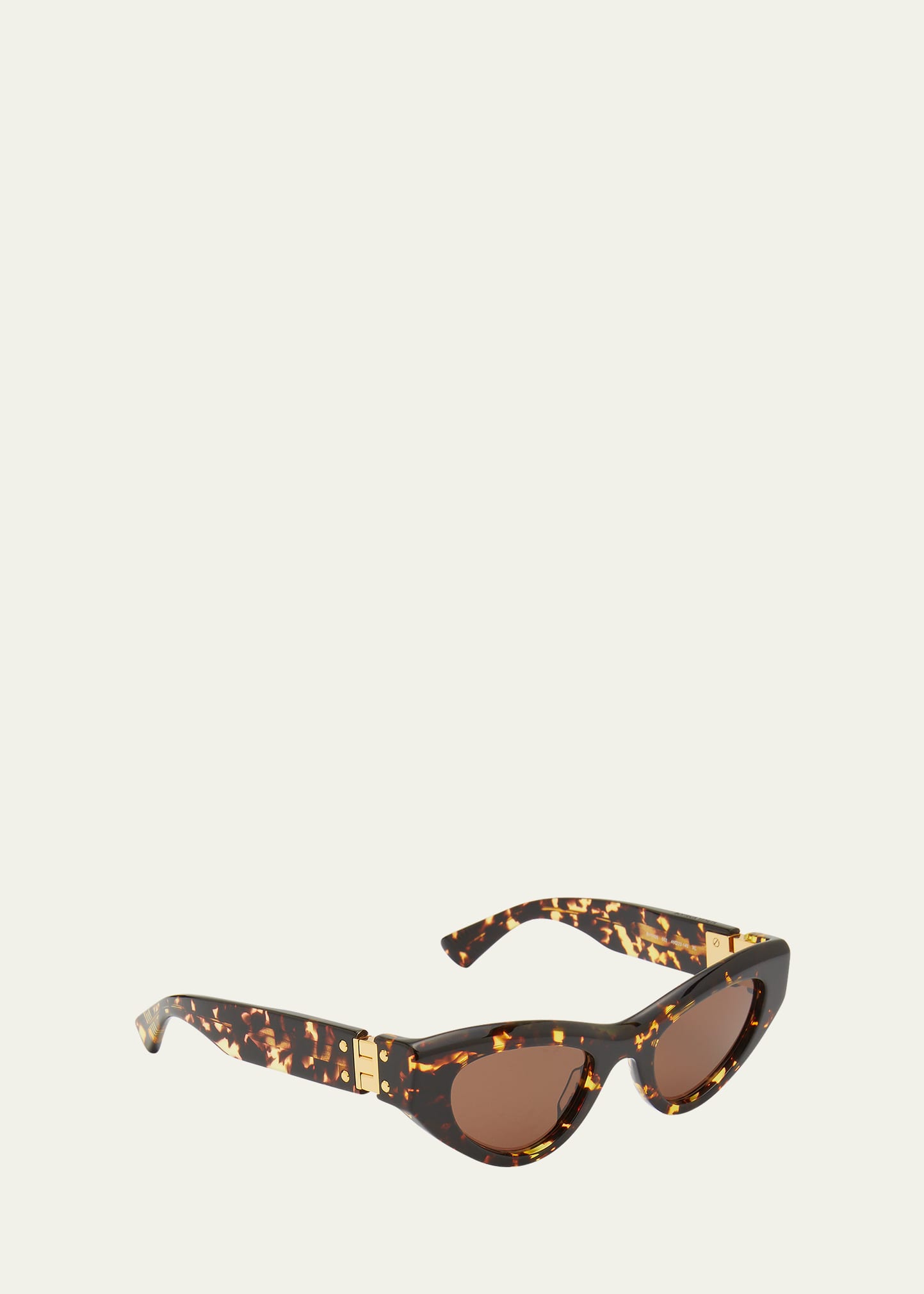 Havana Hardware Acetate Cat-Eye Sunglasses