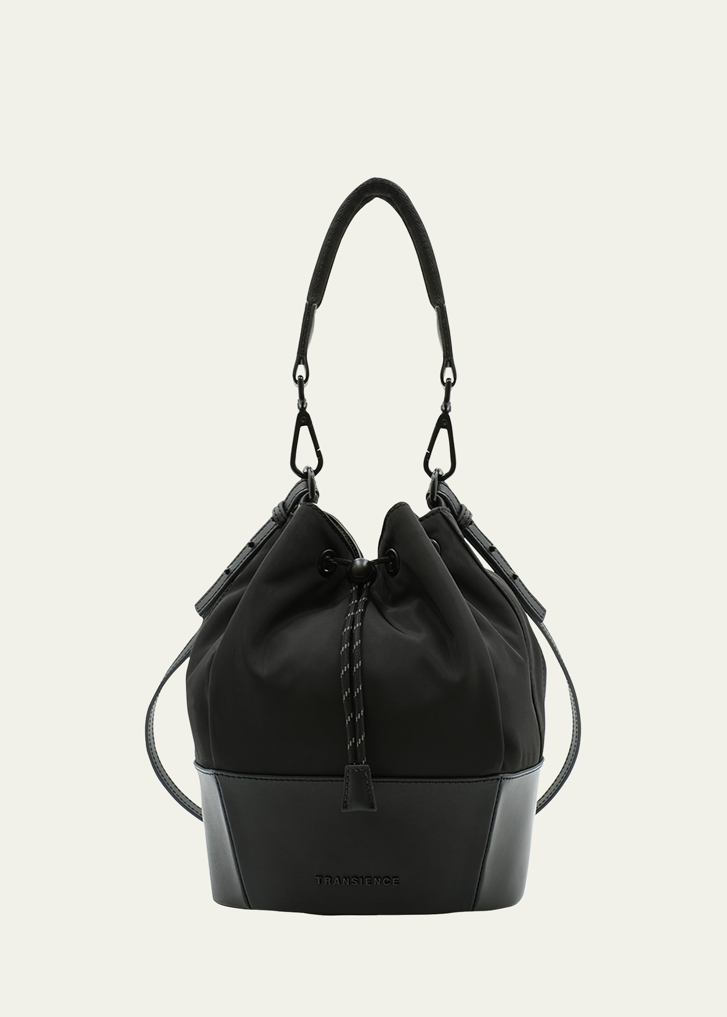 Shop Transience Irl Drawstring Bucket Crossbody Bag In Black