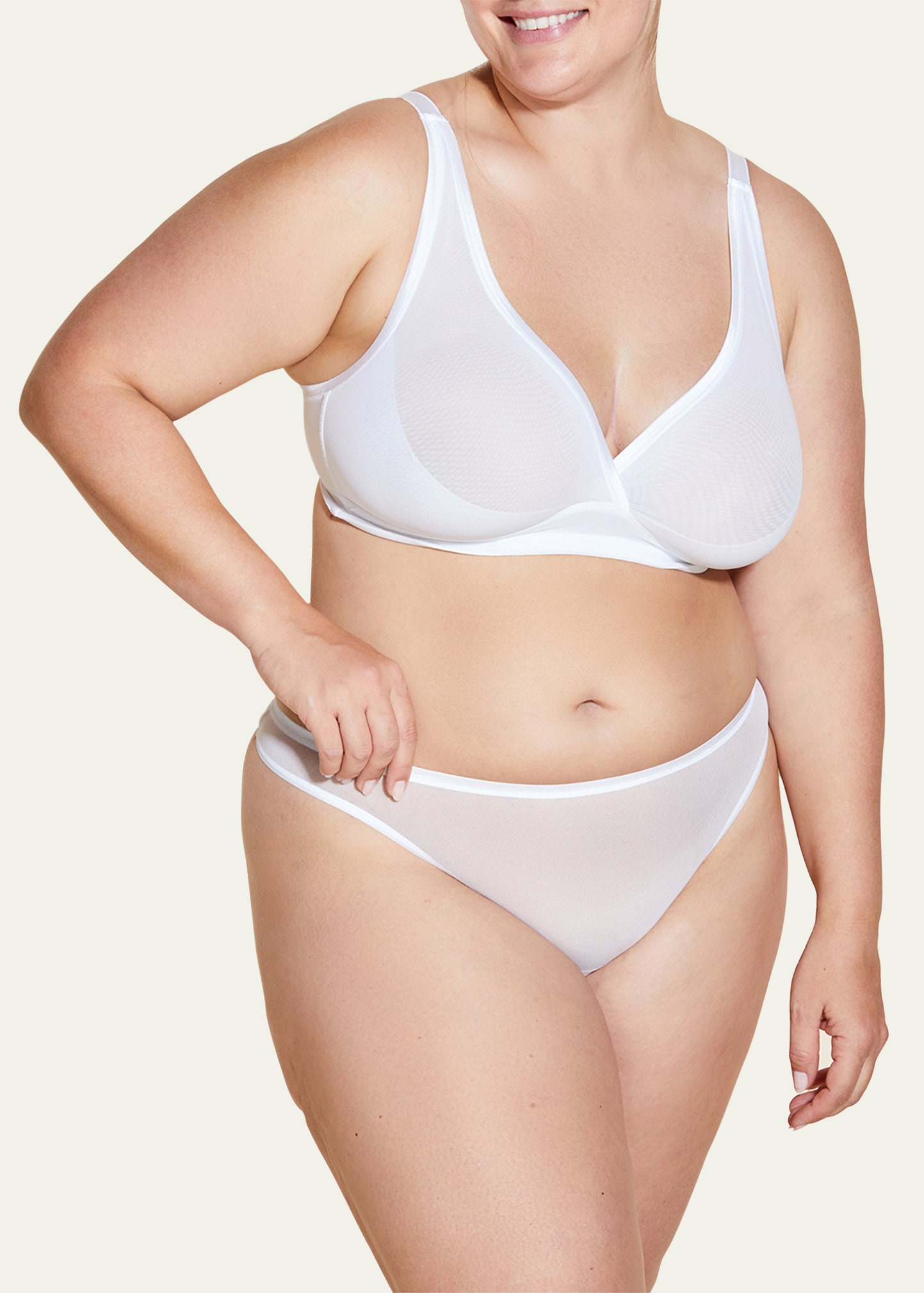 Cosabella Soire Mesh Thong In White