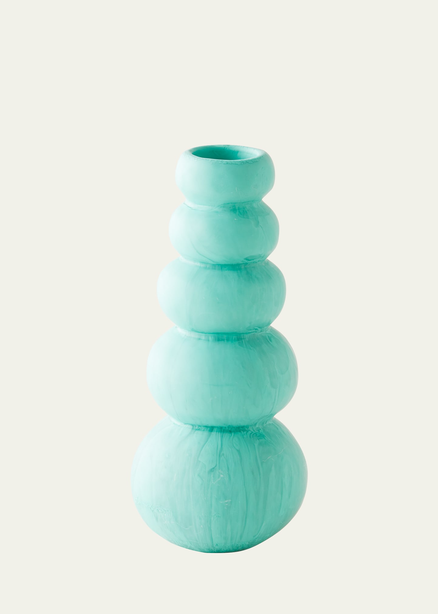 Dinosaur Designs Pearl Tower Vase - 11.8" In Aqua