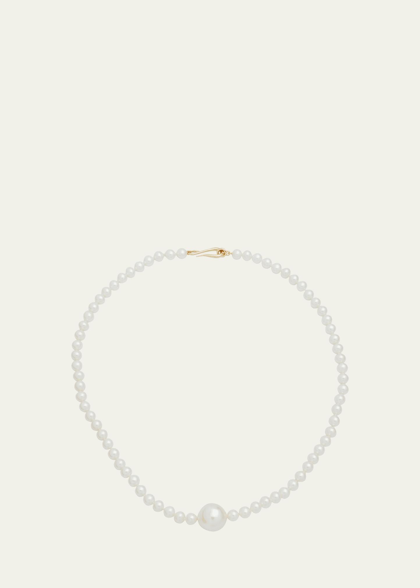 Full Freshwater Pearl Strand Necklace with Large Center