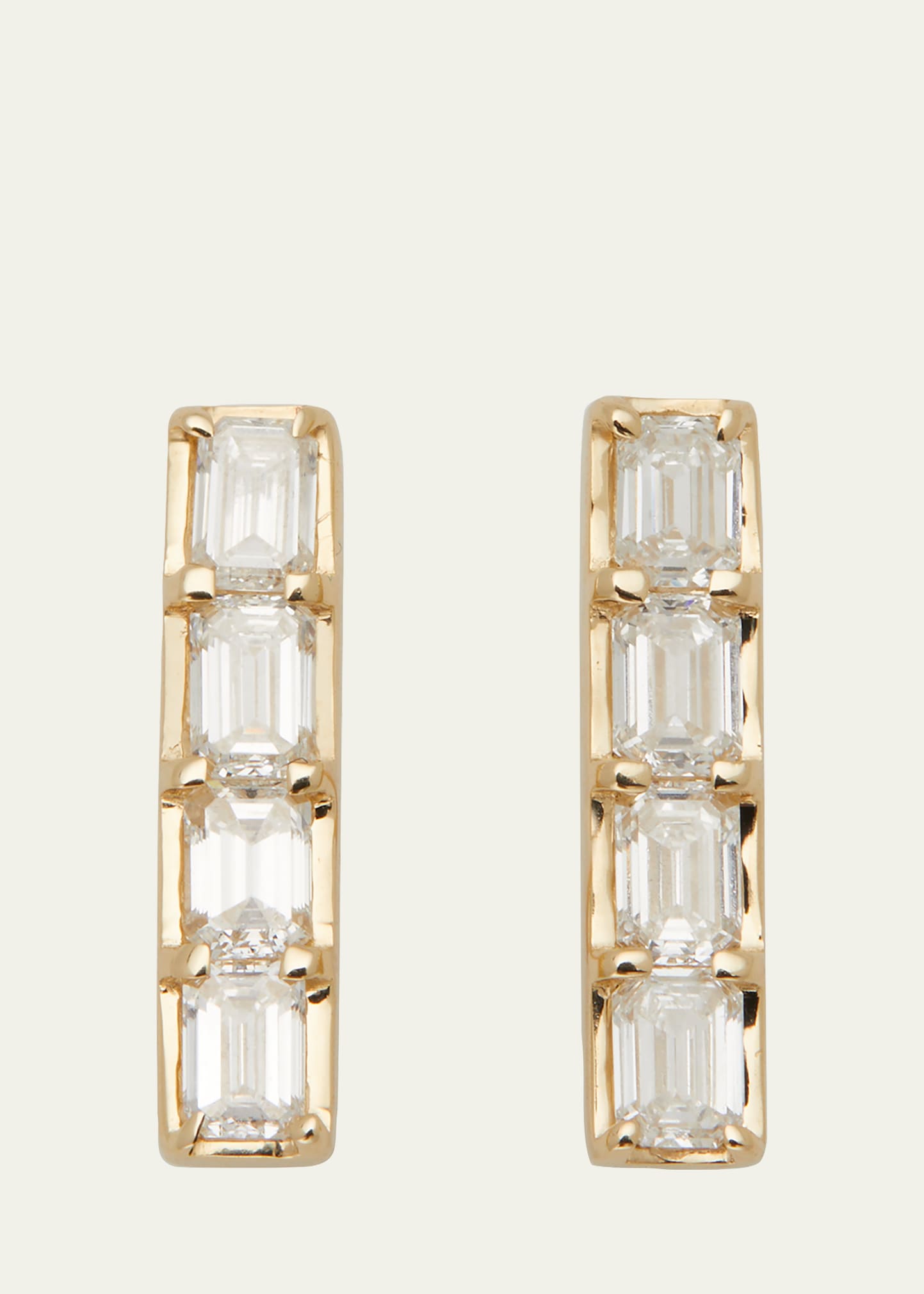 LANA JEWELRY Emerald-Cut 4-Diamond Stud Earrings