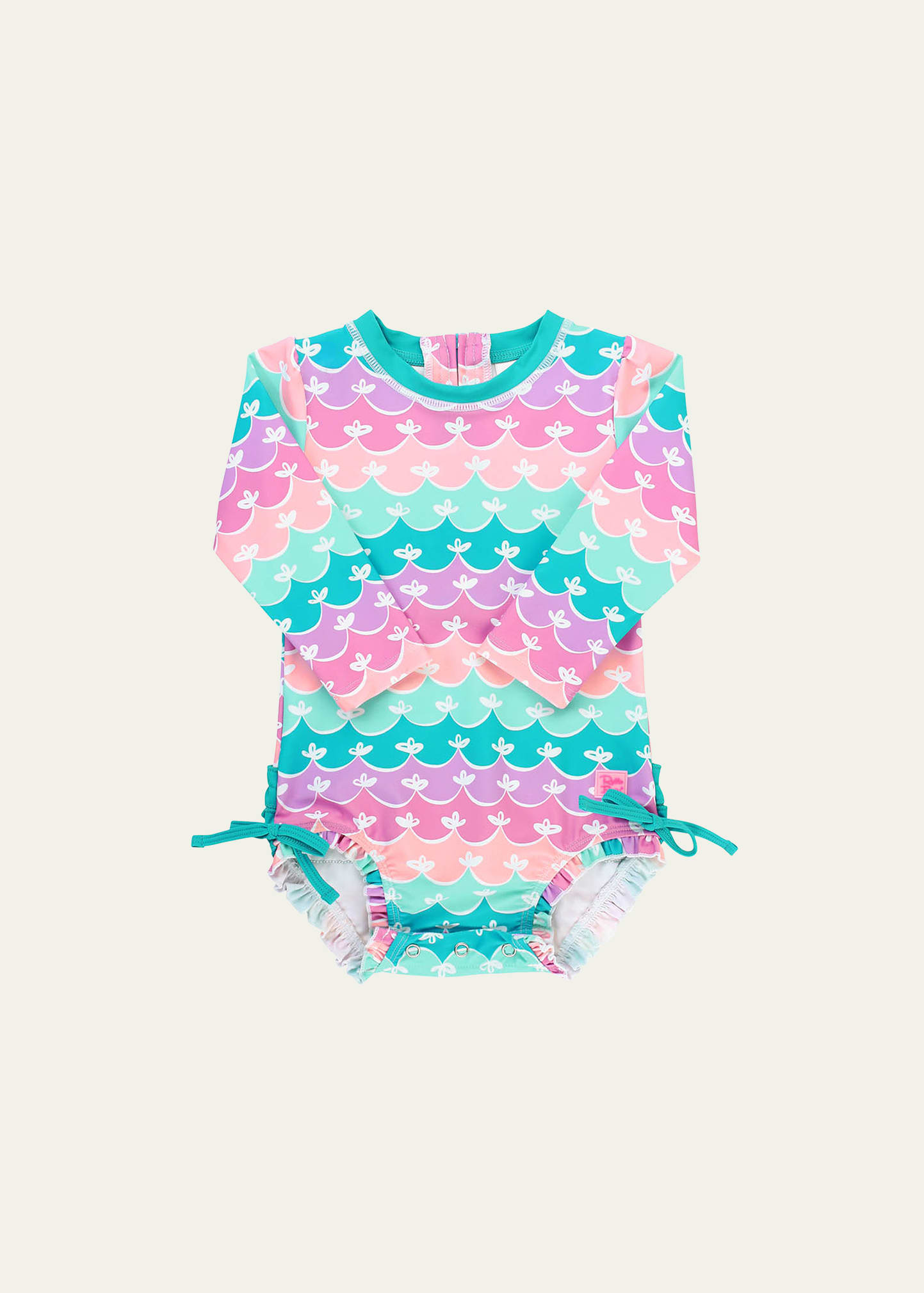 Rufflebutts Girl's Mermaid One-piece Rash Guard In Assorted