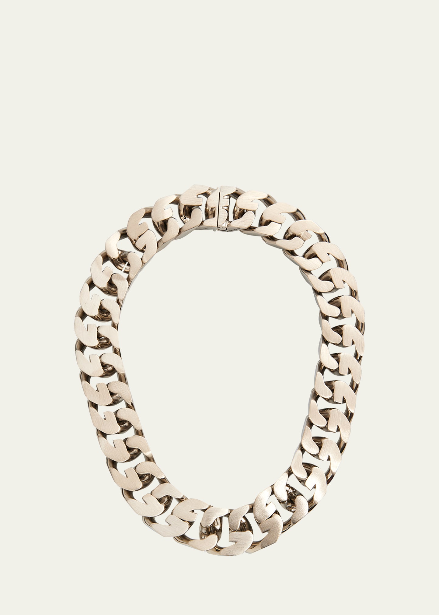 Givenchy G Link Lock Medium Necklace in Silver Grey