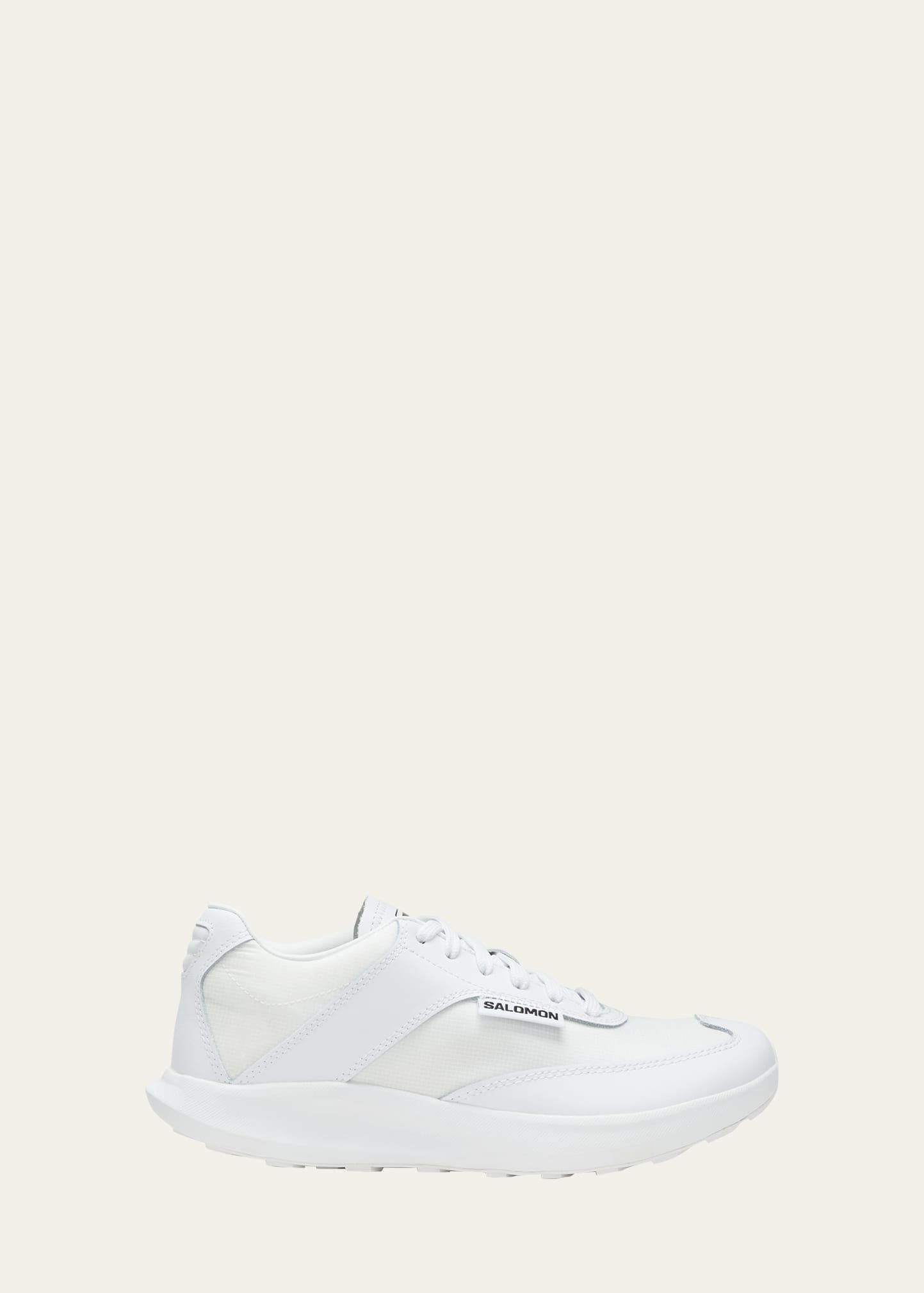 Lace-Up Sneakers w/ Leather Detail