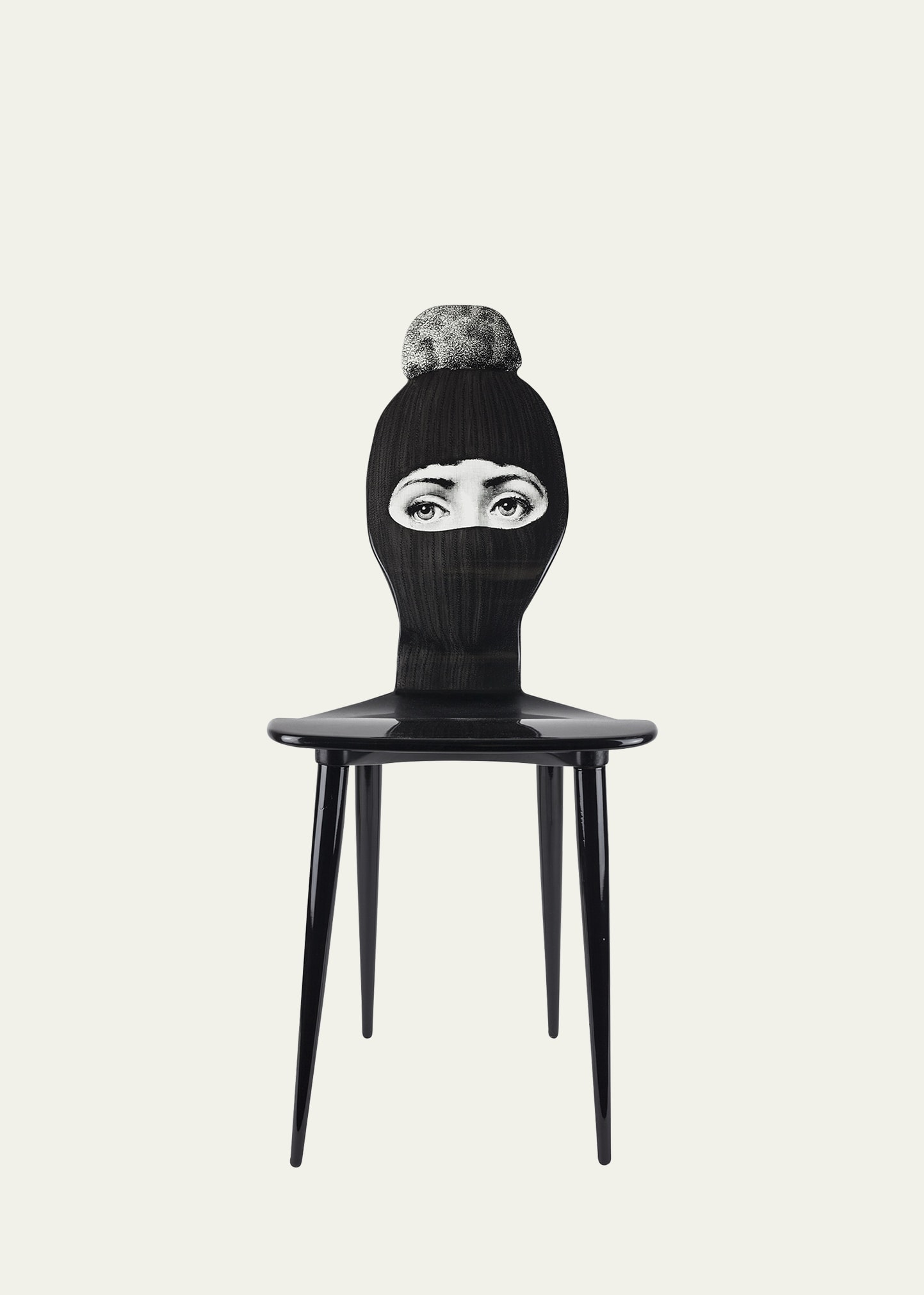 Fornasetti Lux Black Chair In Black Multi