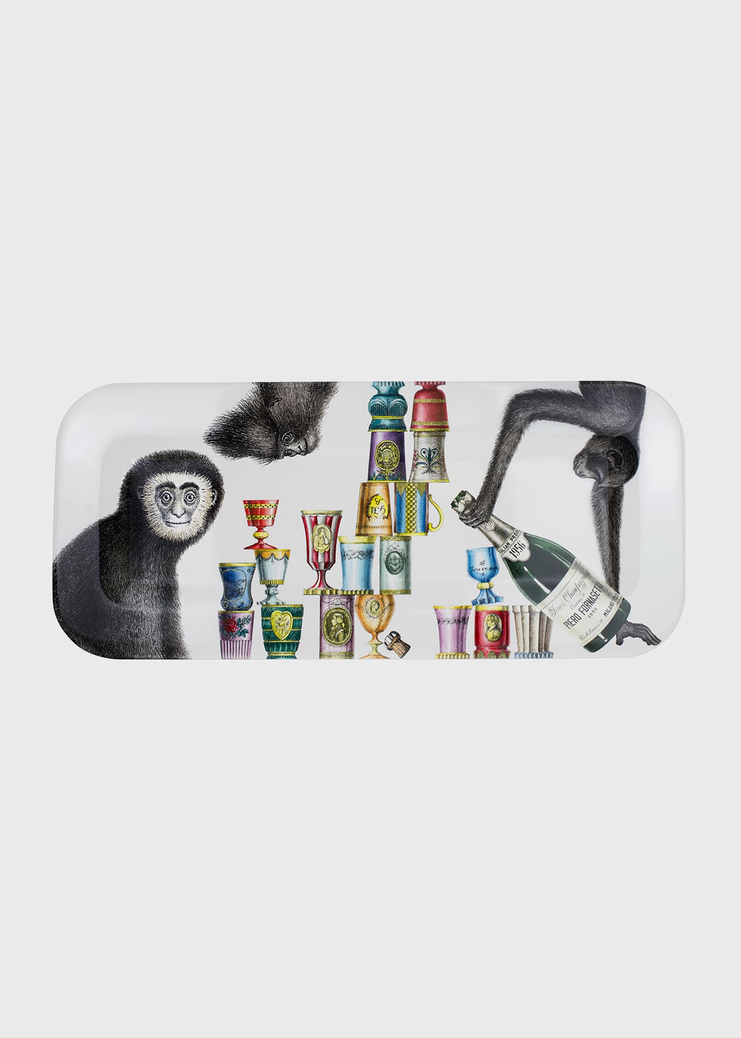 Fornasetti Tray Scimmie In Multi