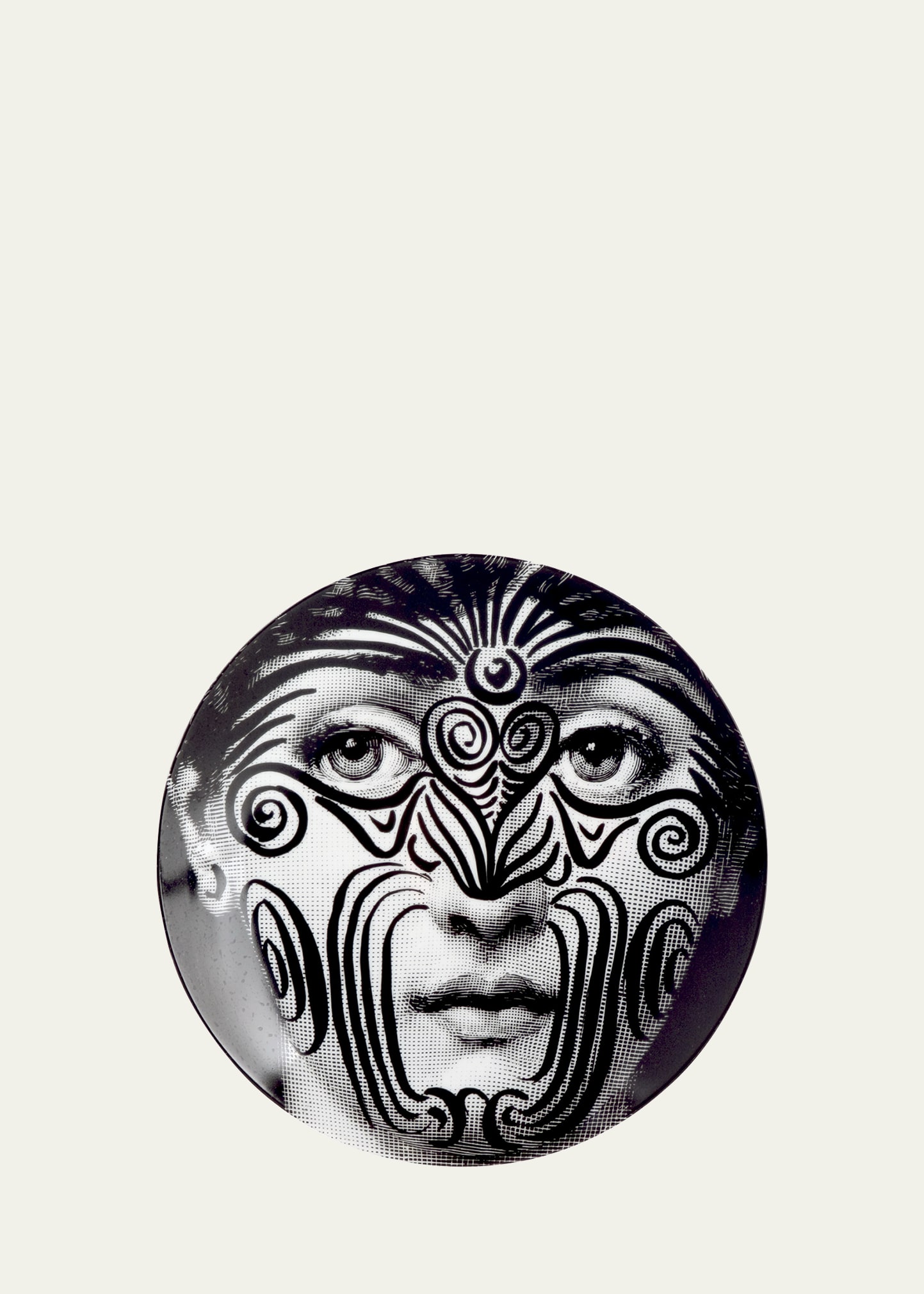 Fornasetti Wall Plate Tema E Variazioni N.9 In Black/white