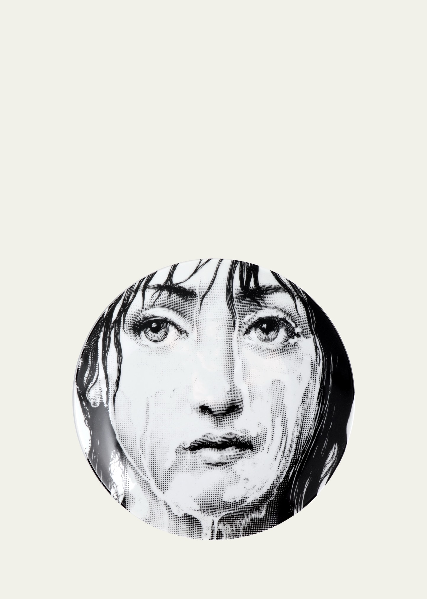 Fornasetti Wall Plate Tema E Variazioni N.174 In Black/white