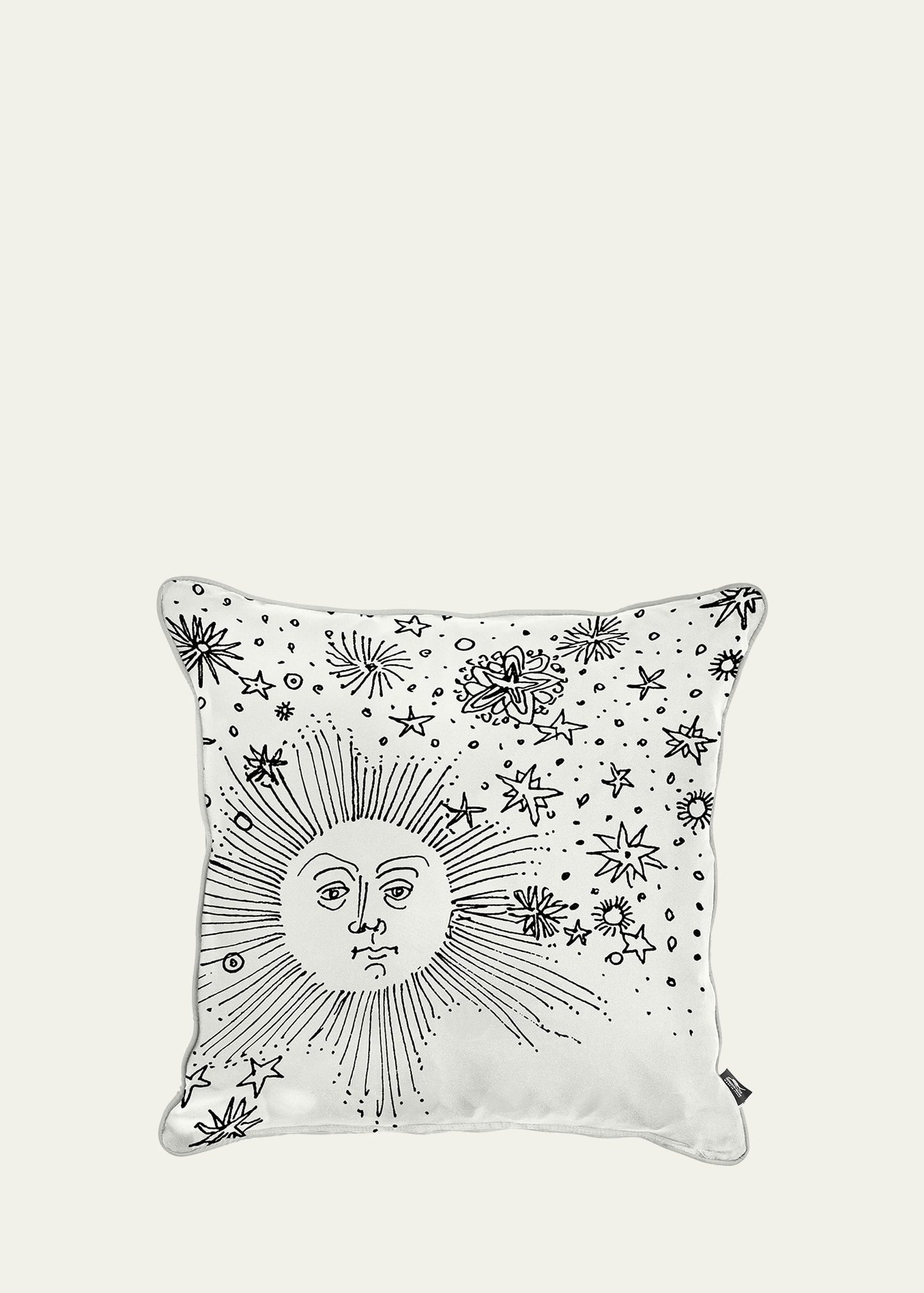 Shop Fornasetti Solamente Cushion In Black/white