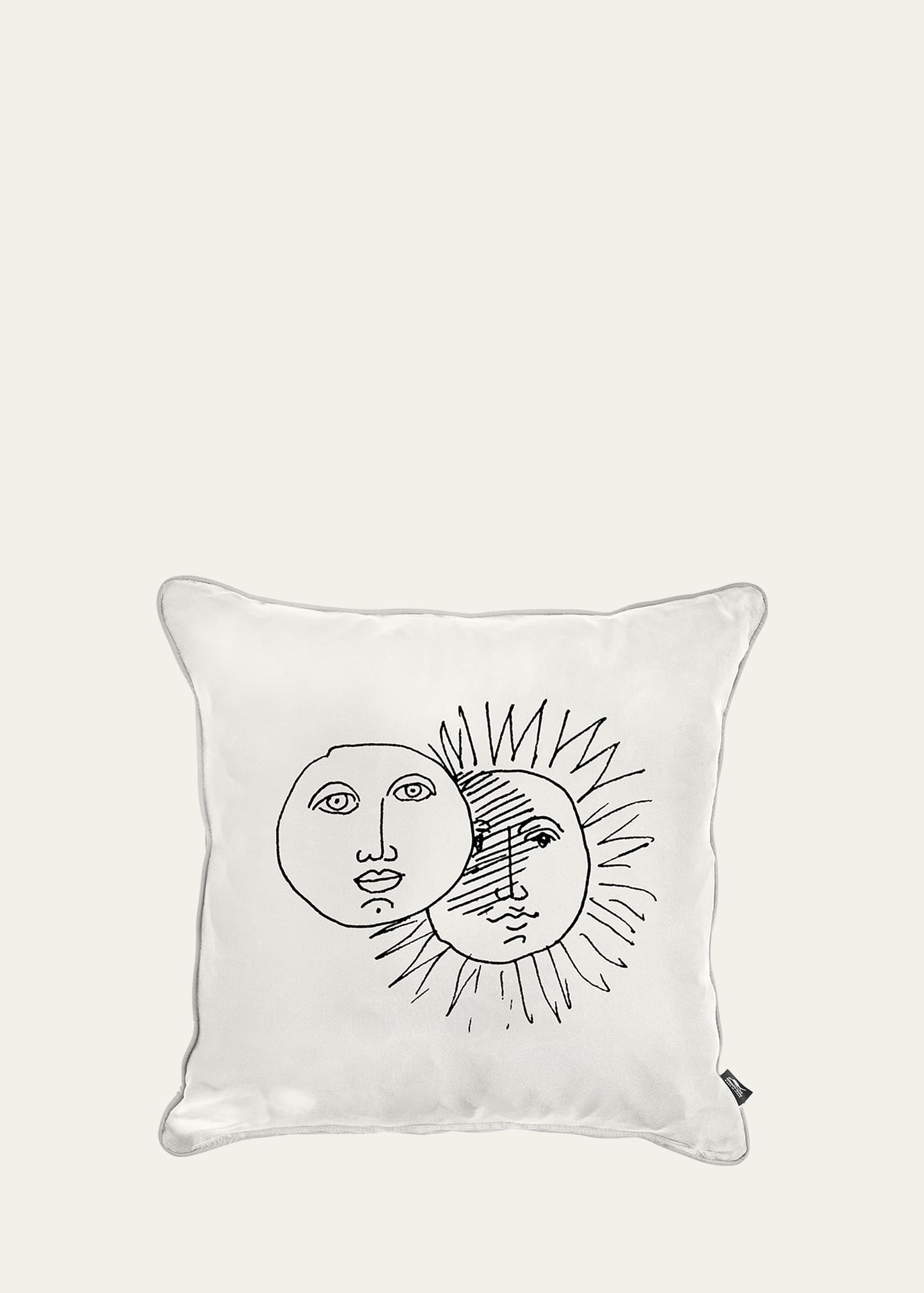 Shop Fornasetti Solitudo Cushion In Black/white