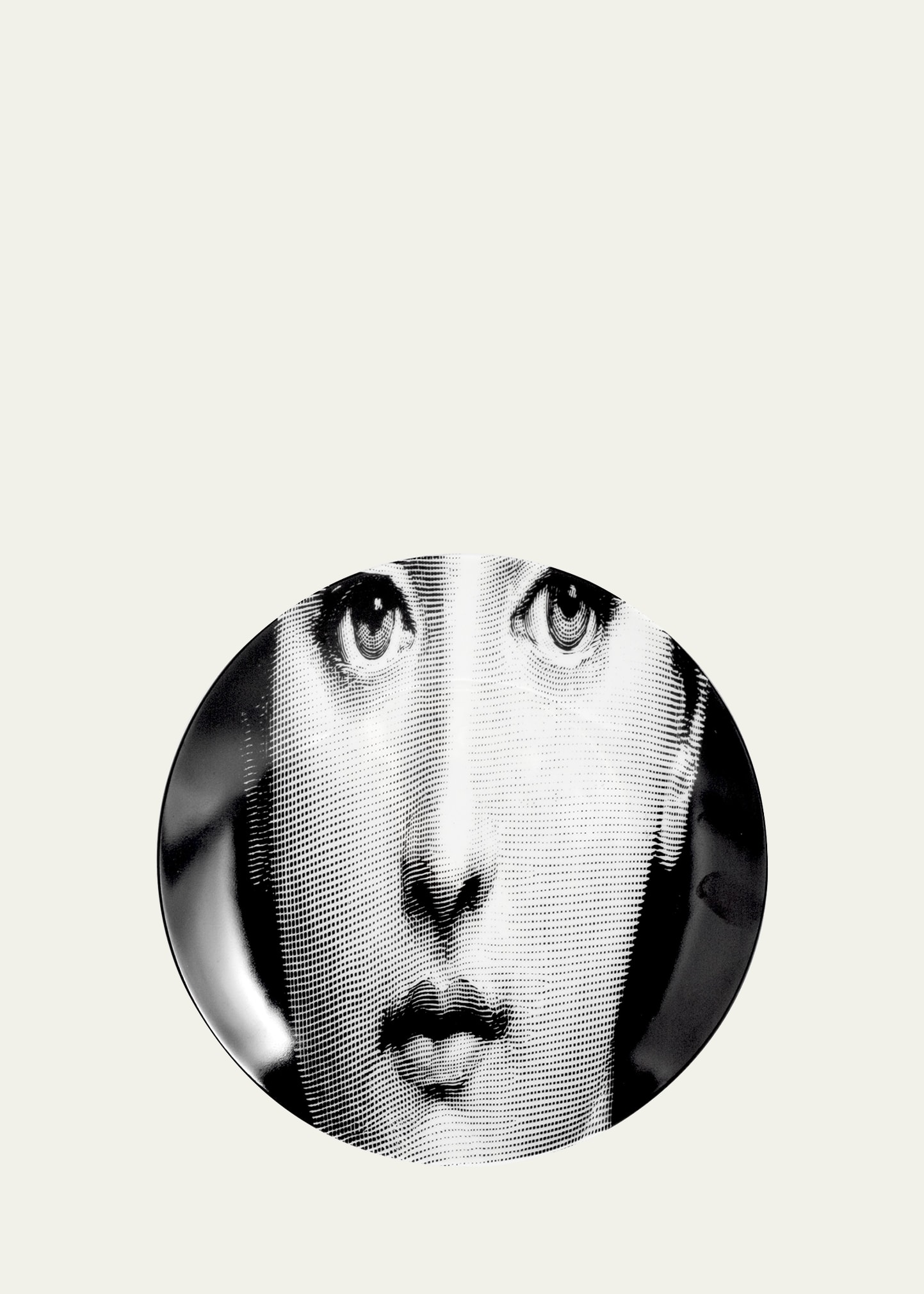 Fornasetti Tema E Variazioni N. 52 Wall Plate In Black/white
