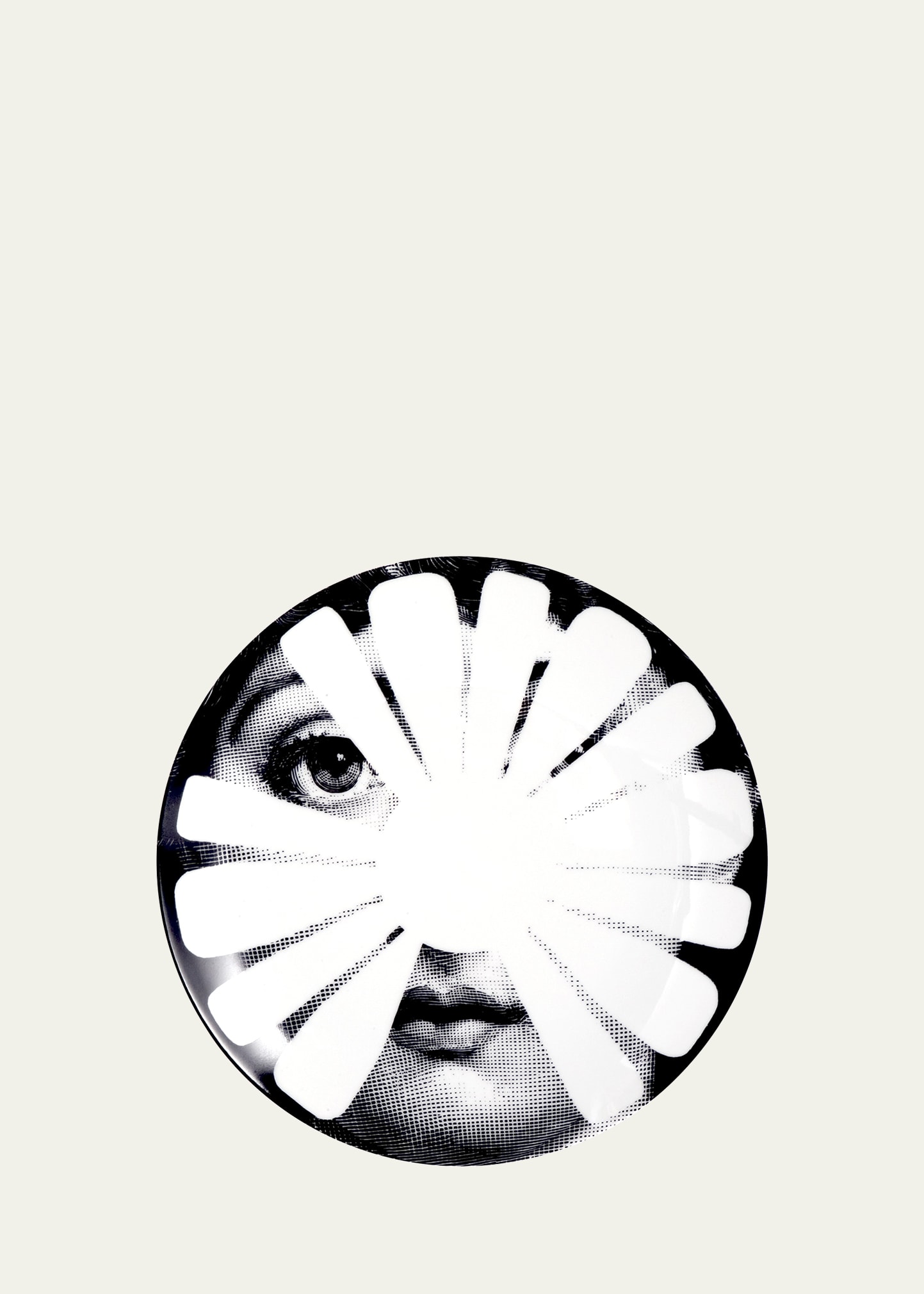 Fornasetti Tema E Variazioni N. 37 Wall Plate In Black/white