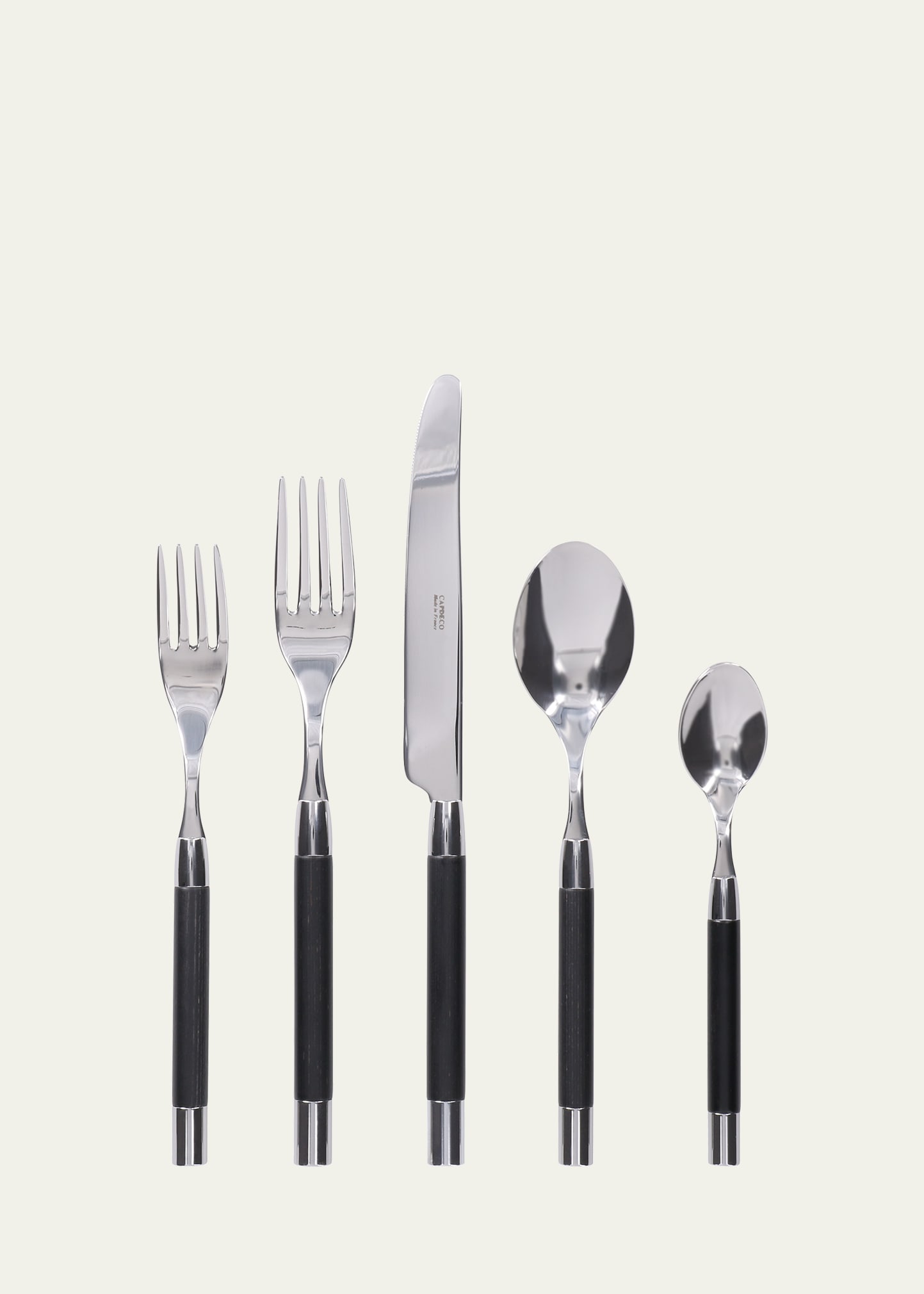 Shop Capdeco Conty 5-piece Place Setting, Black Wood