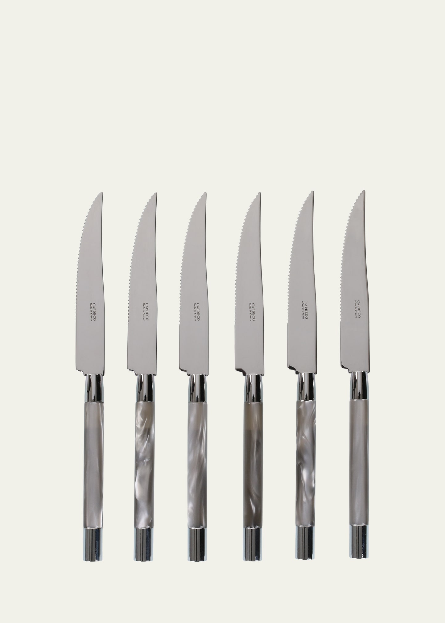 Capdeco Conty 6-piece Steak Knives, Grey
